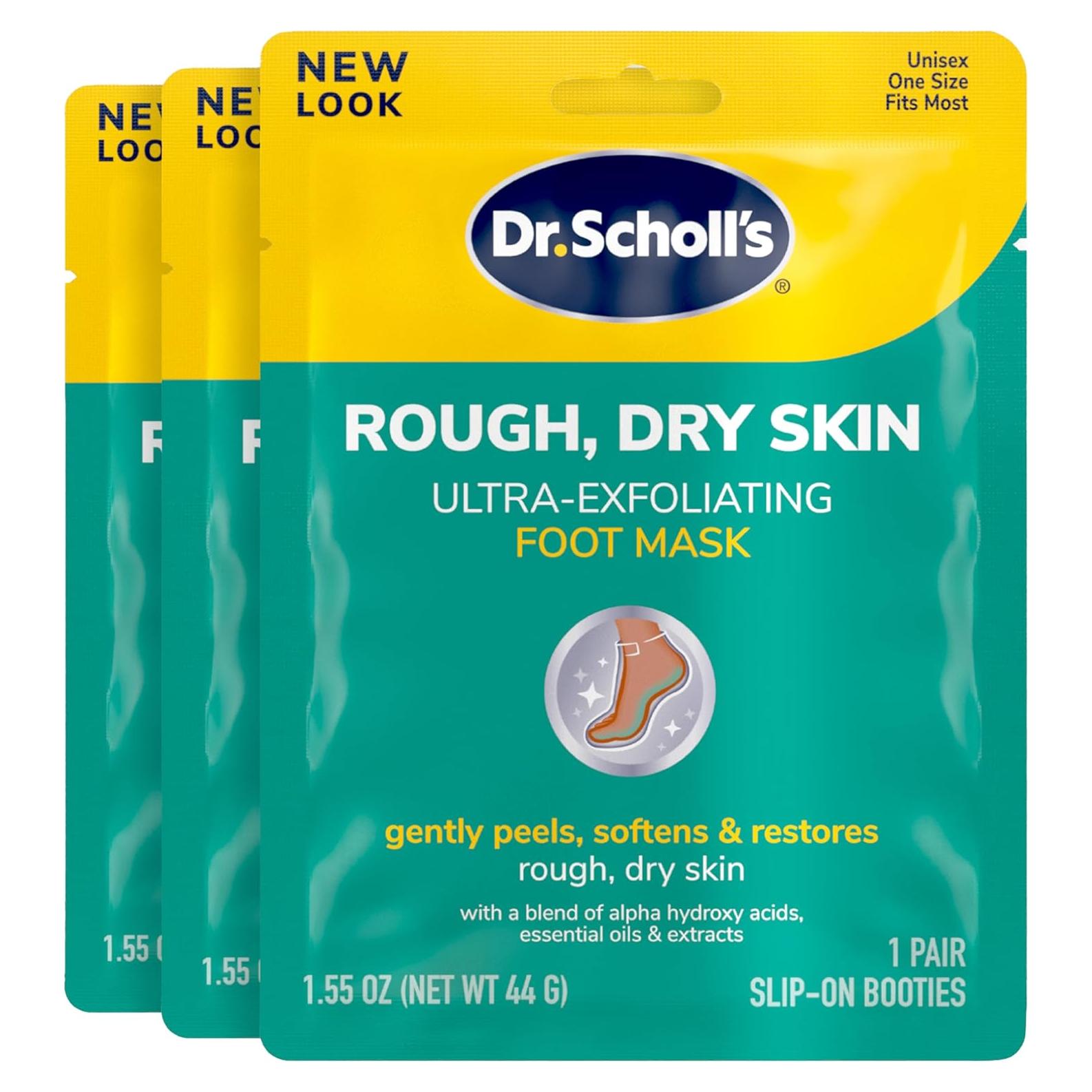 Máscara Exfoliante para Pies Dr. Scholl's - 3 Pares Hidratantes