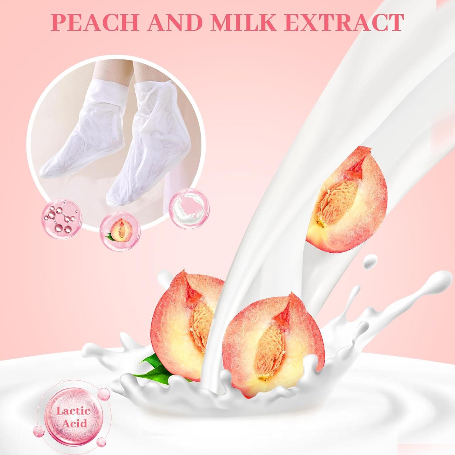 Mascarilla Exfoliante para Pies Berlaney - 3 Pares Durazno