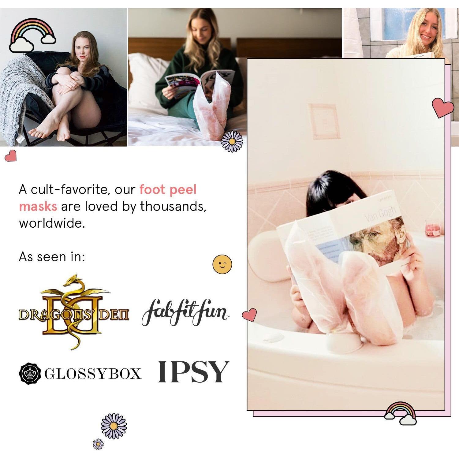 Mascarilla Exfoliante para Pies Grace & Stella - 4 Pares Lavanda