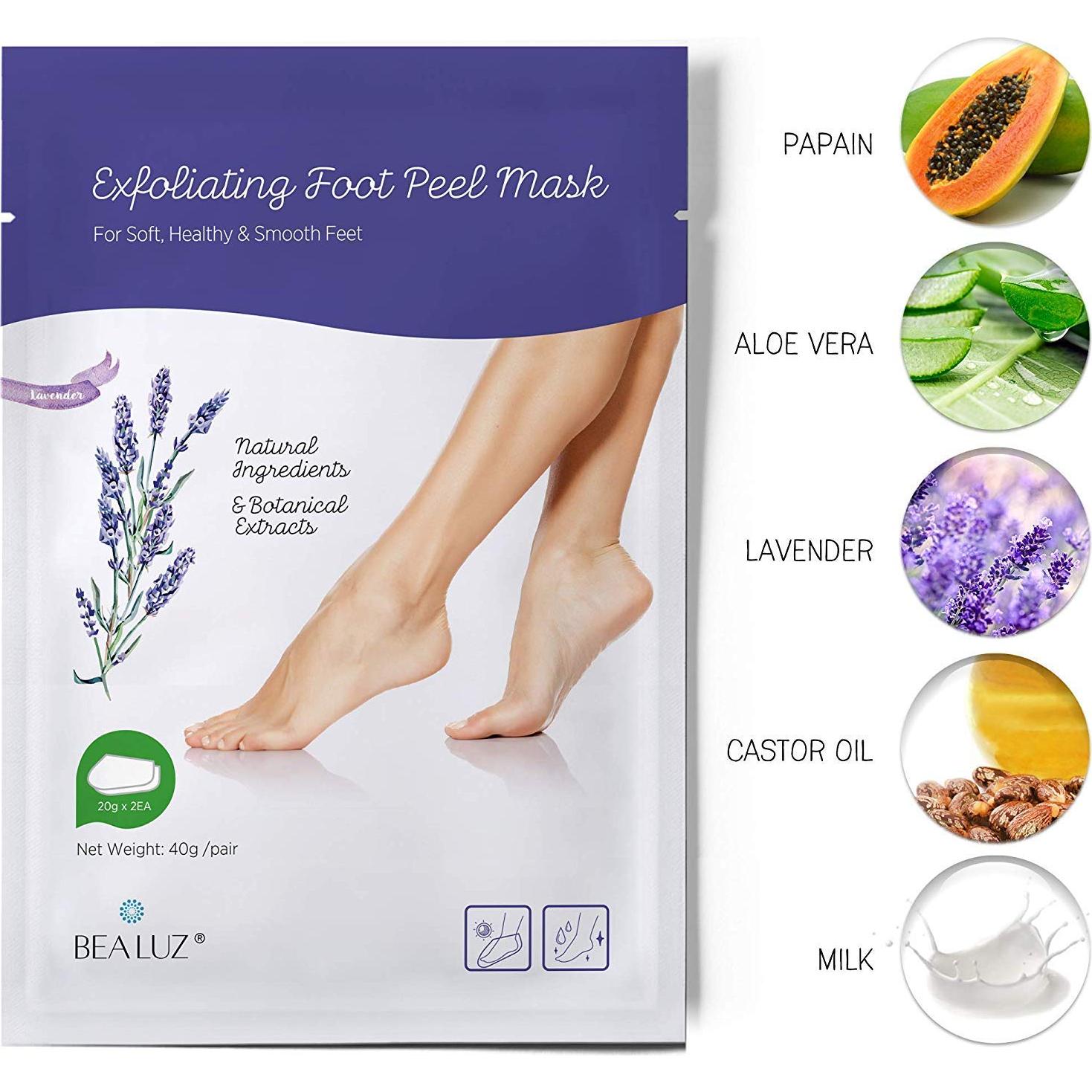 Máscara Exfoliante para Pies BEALUZ - 2 Pares, Suaves en 1-2 Semanas