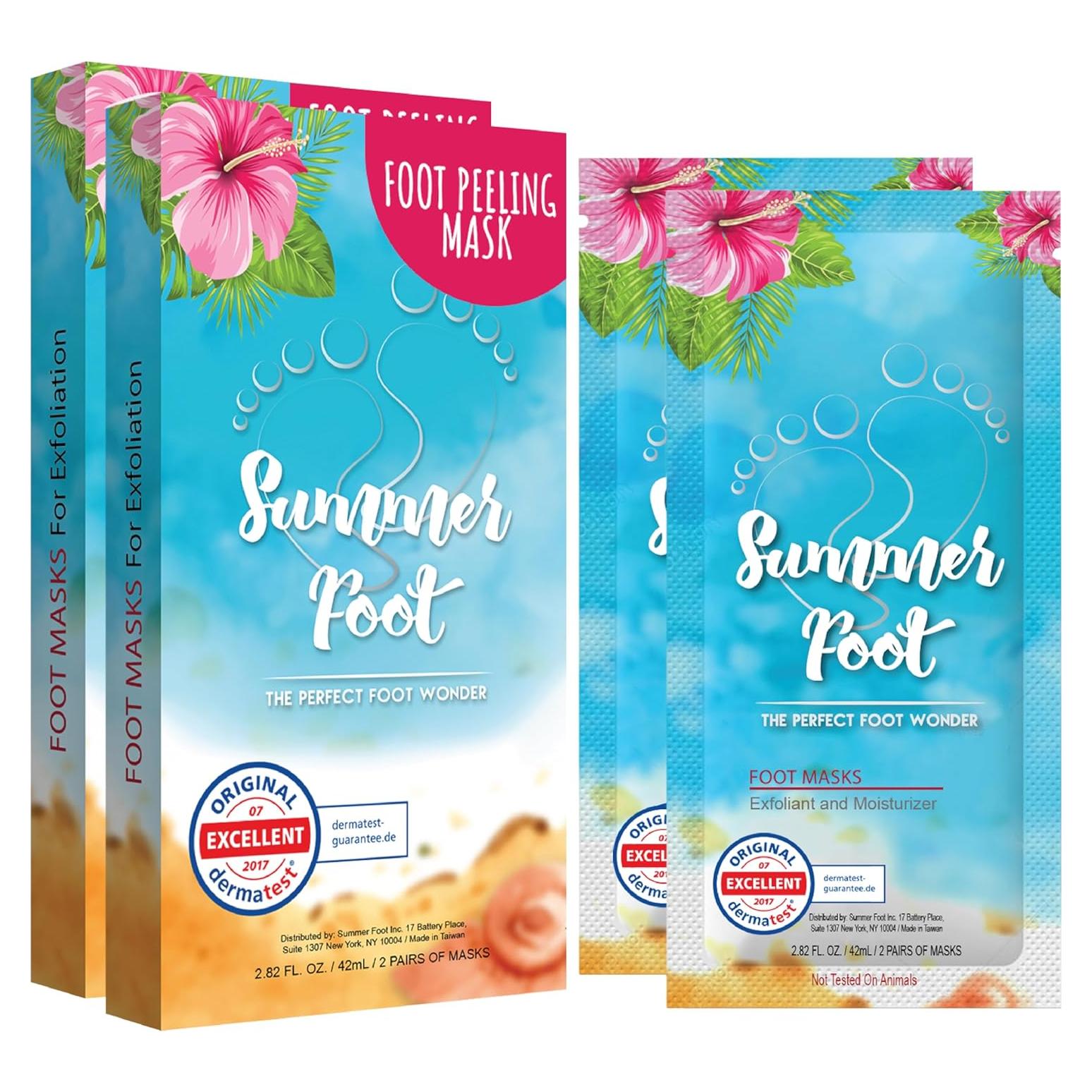 Mascarilla Exfoliante para Pies Summer Foot - 2 Pares con Urea