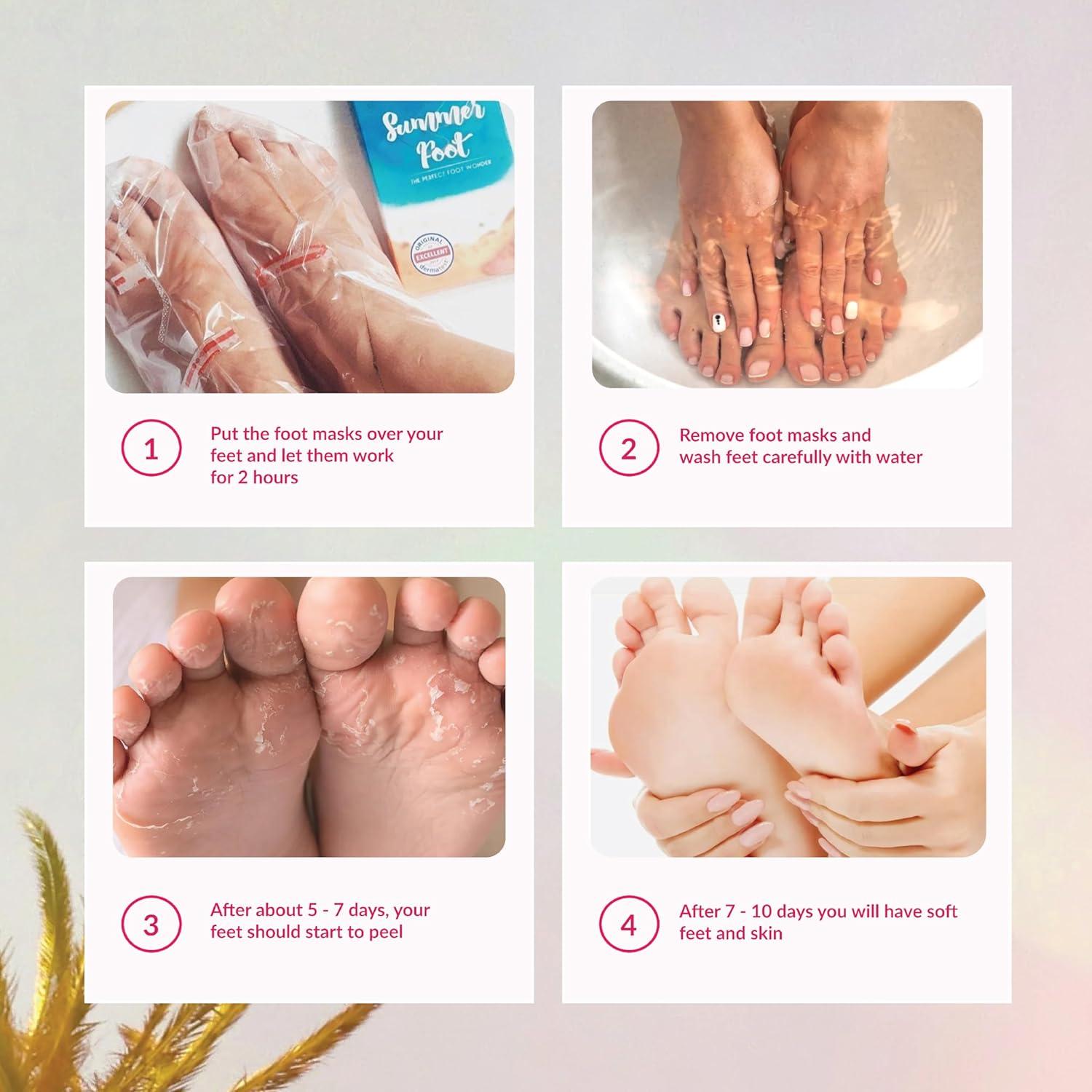 Mascarilla Exfoliante para Pies Summer Foot - 2 Pares con Urea