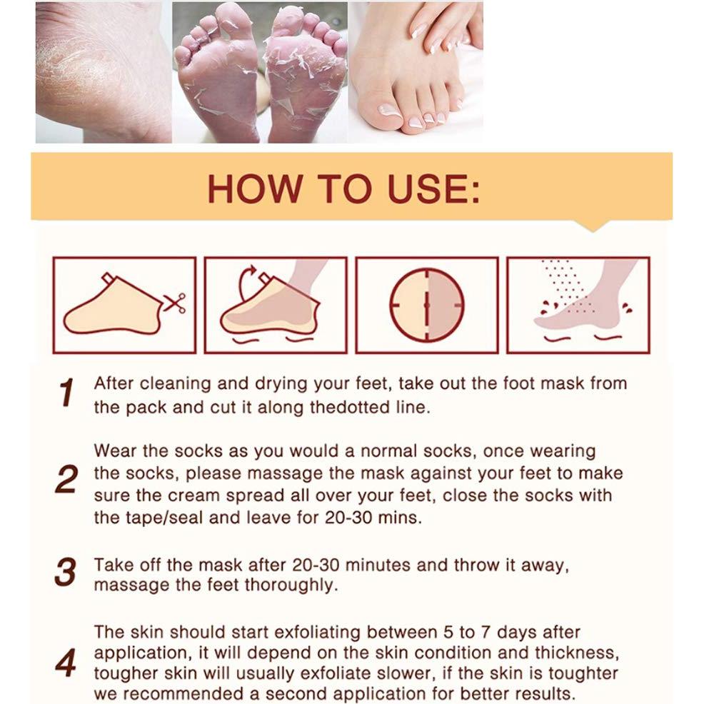 Mascarilla Exfoliante para Pies AIQIUSHA 5 Paquetes Lavanda