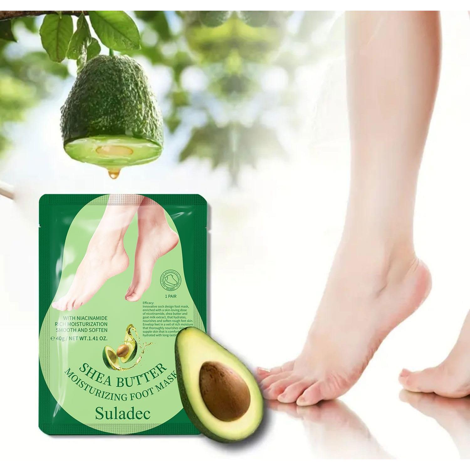 Mascarilla Hidratante para Pies SULADEC - 5 Pares con Karité y Leche de Cabra