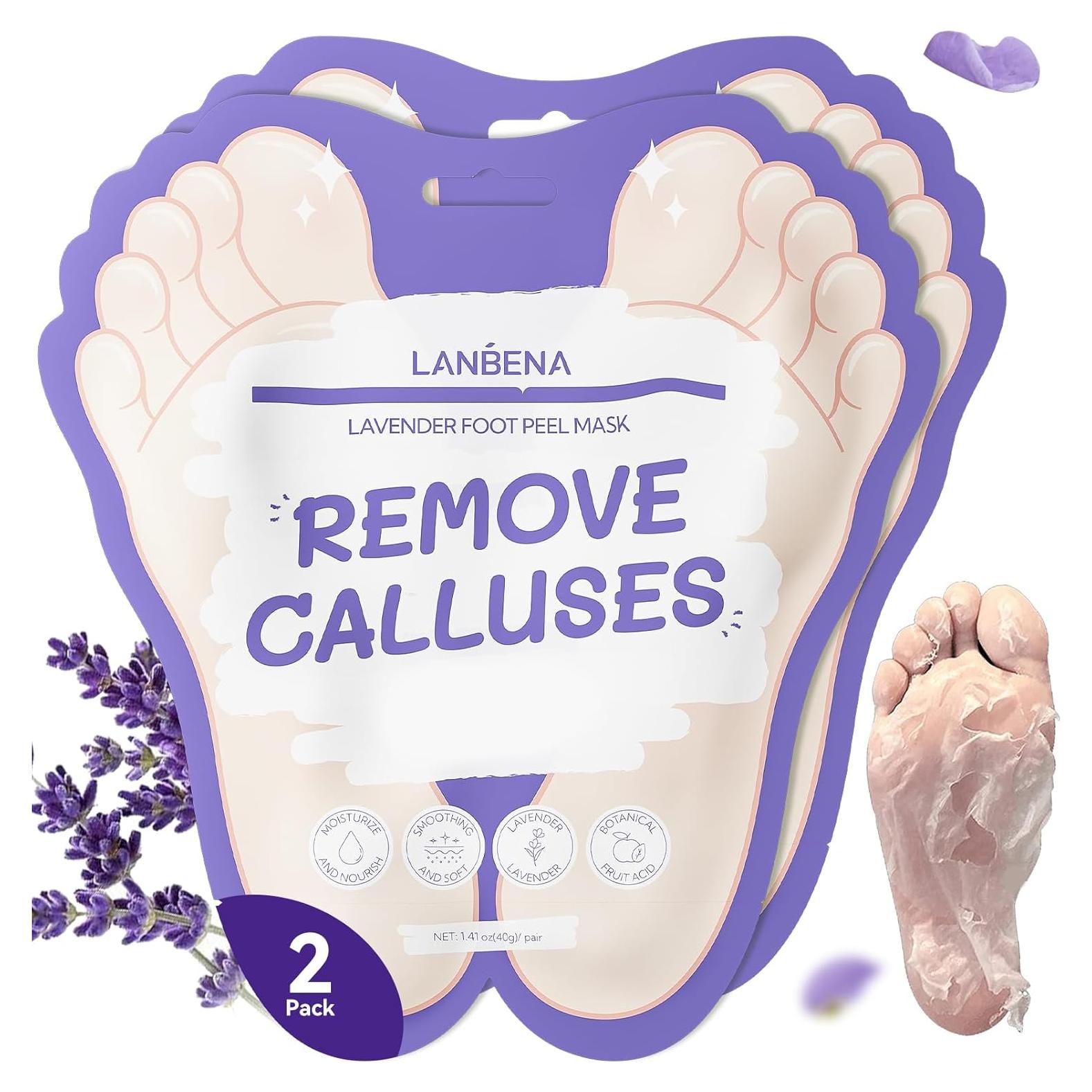 Máscara Exfoliante para Pies LANBENA Lavanda - 2 Pares