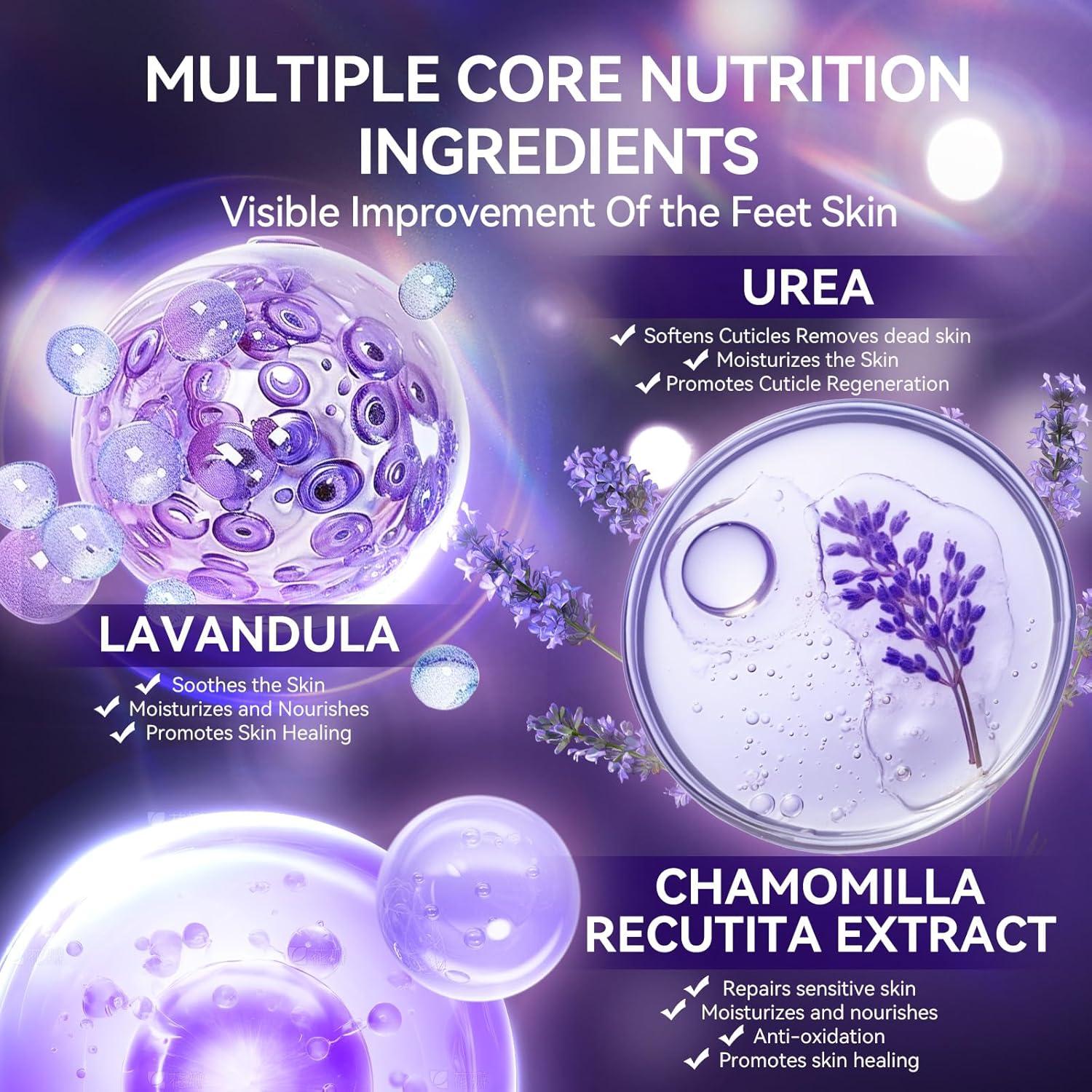 Máscara Exfoliante para Pies LANBENA Lavanda - 2 Pares