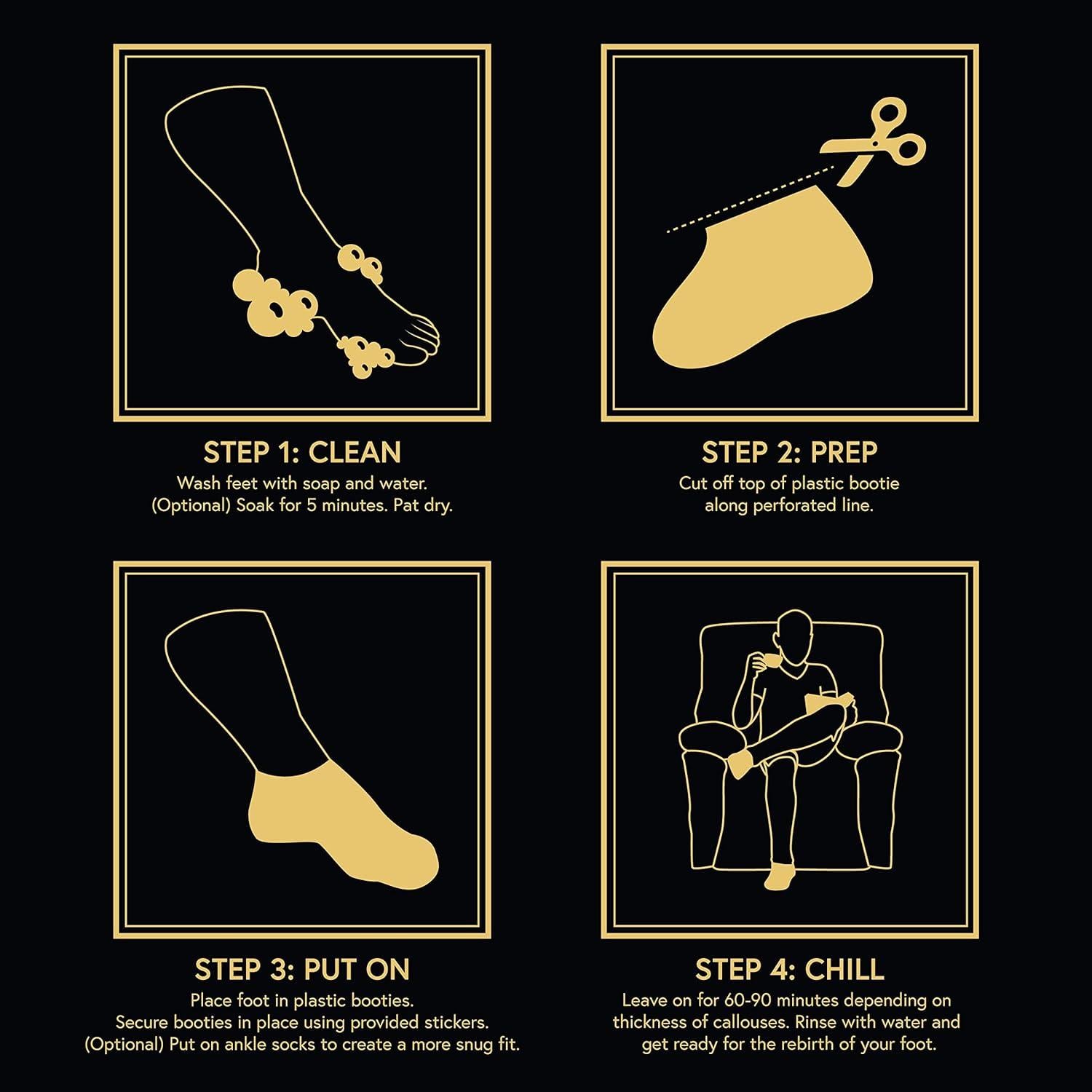 Paquete de 2 Exfoliantes para Pies Hombres Phoenix Foot Peel