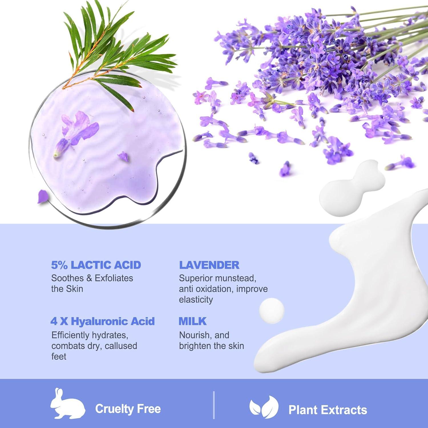 Mascarilla Exfoliante para Pies JVR - 3 Pares - Lavanda