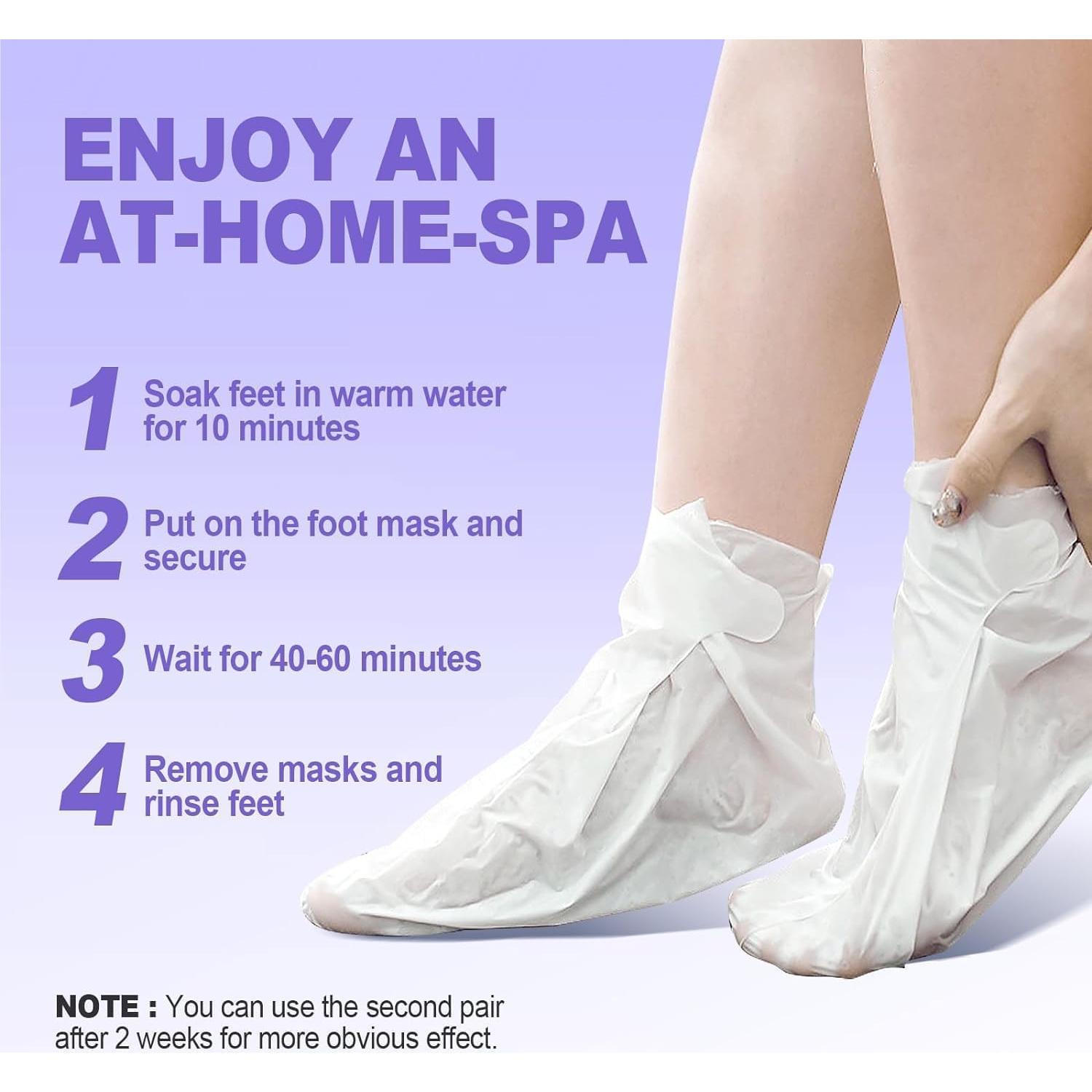 Mascarilla Exfoliante para Pies JVR - 3 Pares - Lavanda