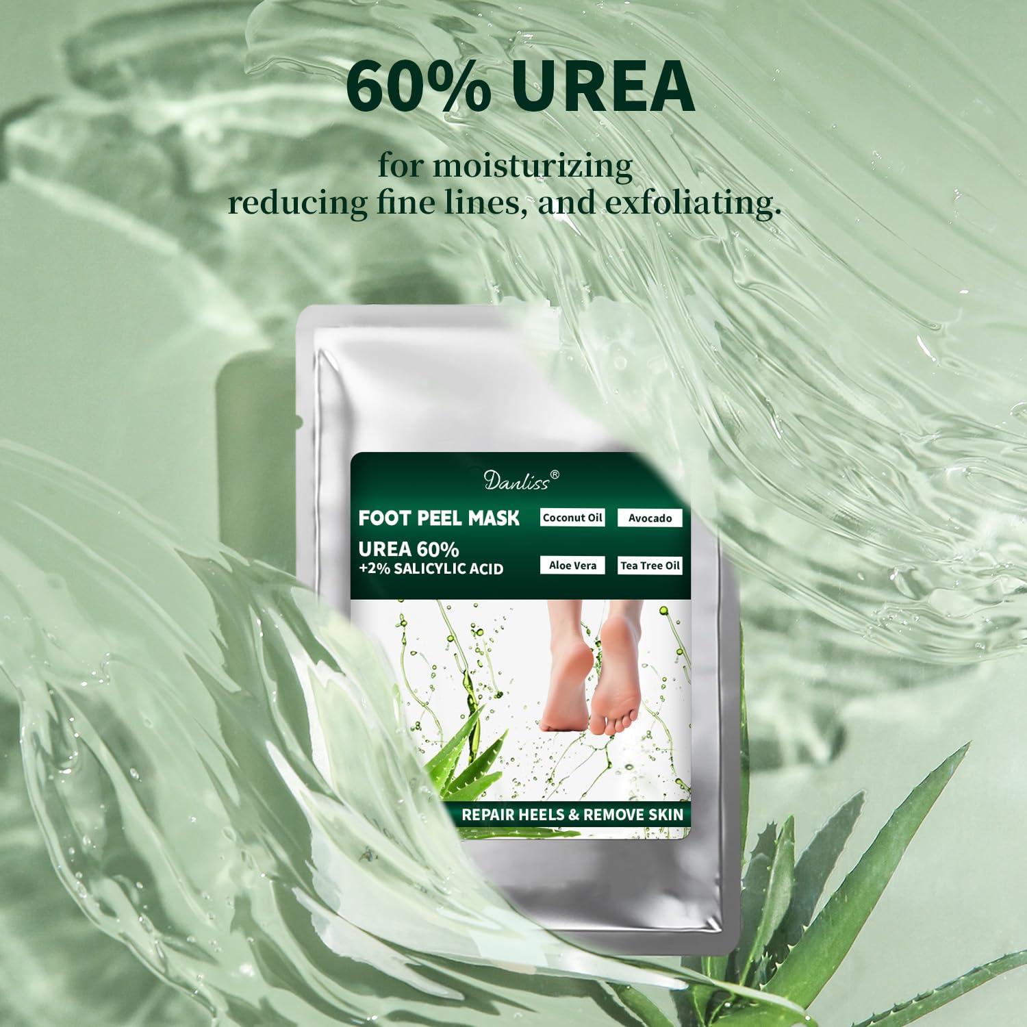 Mascarilla Exfoliante para Pies Danliss - 3 Paquetes con Urea y Aloe Vera