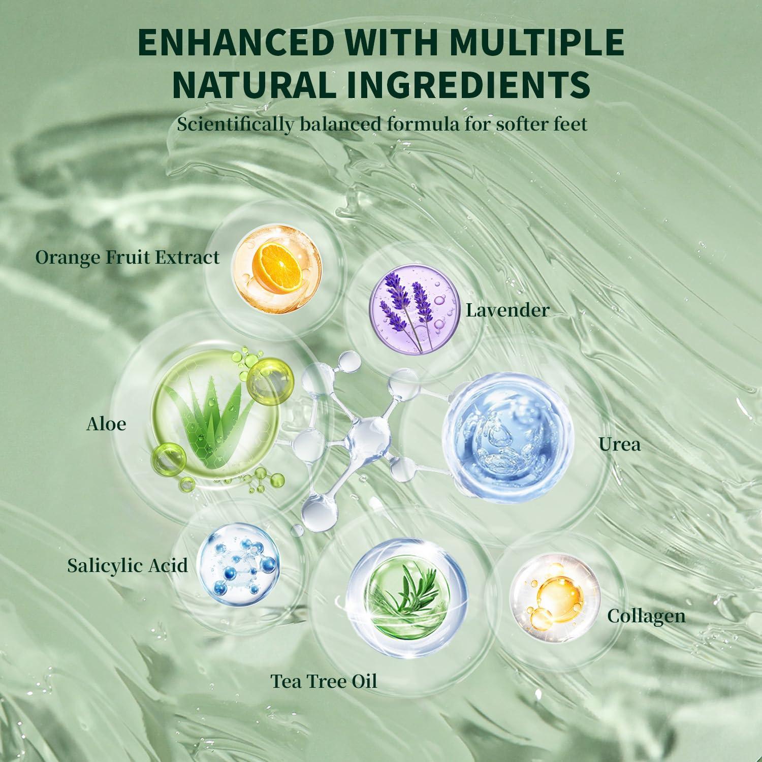 Mascarilla Exfoliante para Pies Danliss - 3 Paquetes con Urea y Aloe Vera