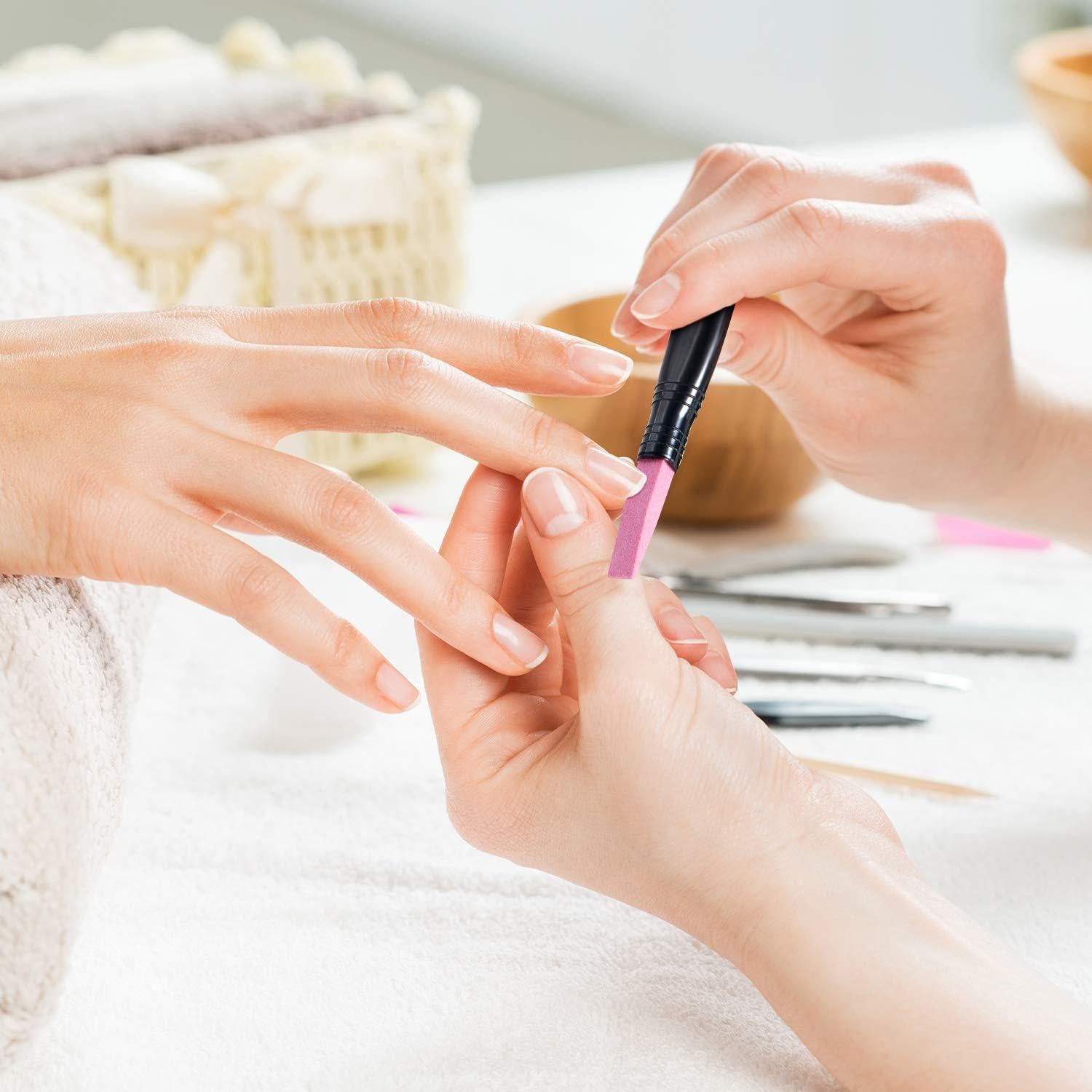 5 Piezas Lima de Uñas Piedra Pómez Mudder Doble Cabeza