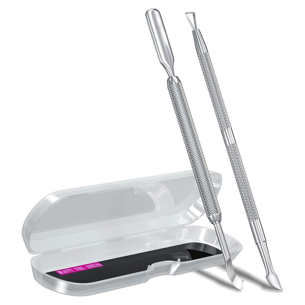 Set 2 Piezas Empujador y Cortador de Cutículas GA&EN Acero Inoxidable