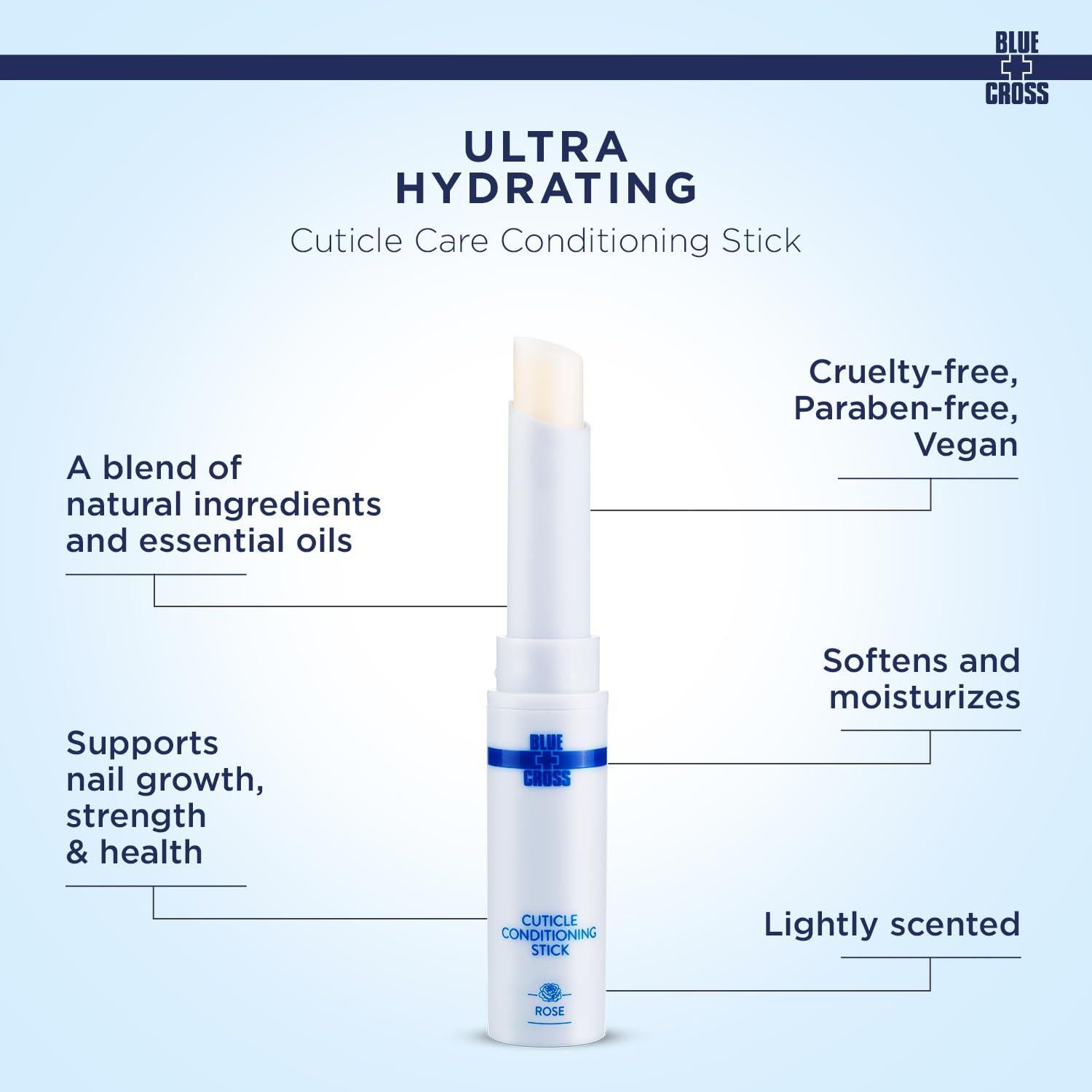 Bálsamo Hidratante para Cutículas Blue Cross - Rosa, 1.4x8.3cm