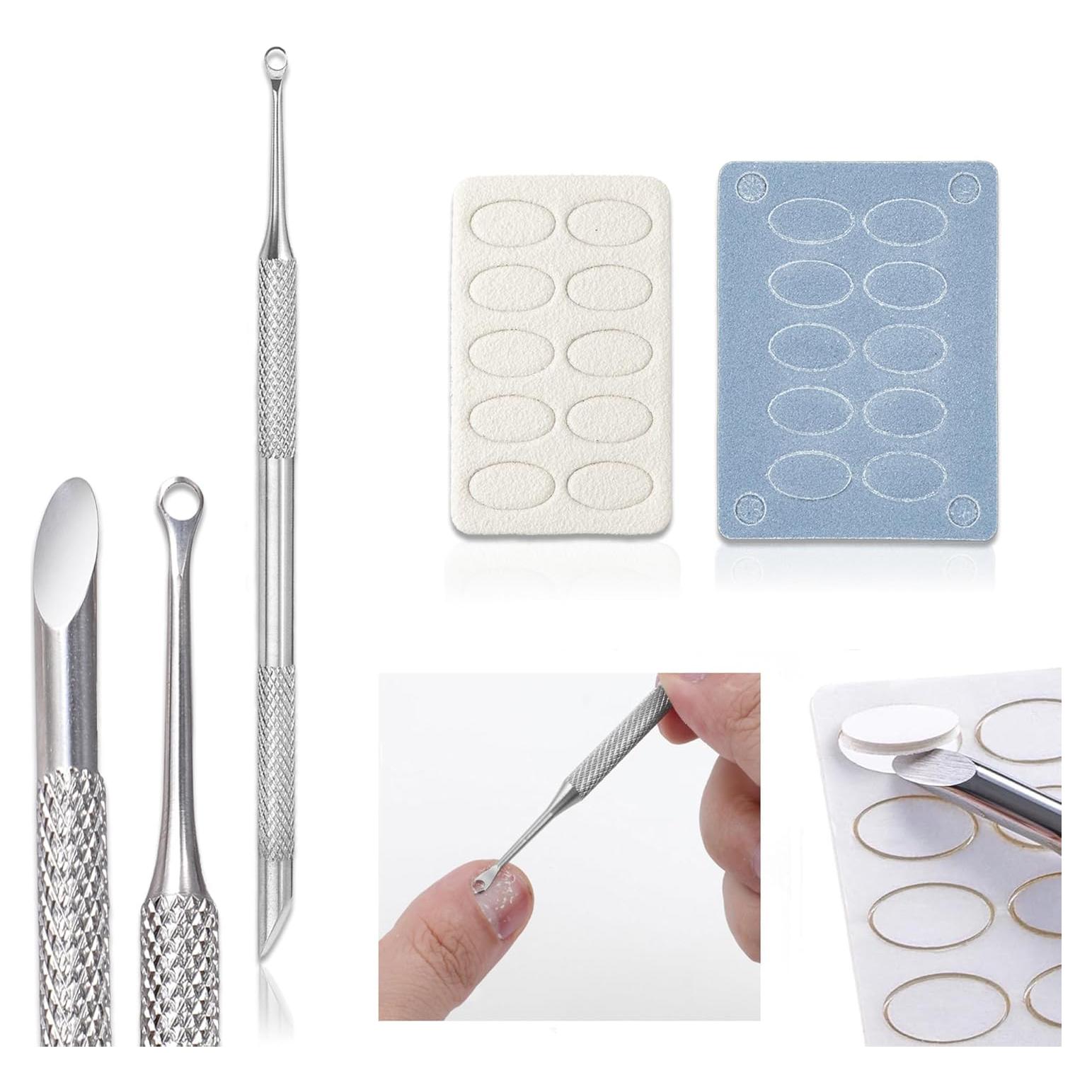 Empujador de Cutículas HaimiLiya Doble Cara + Limas 100/180