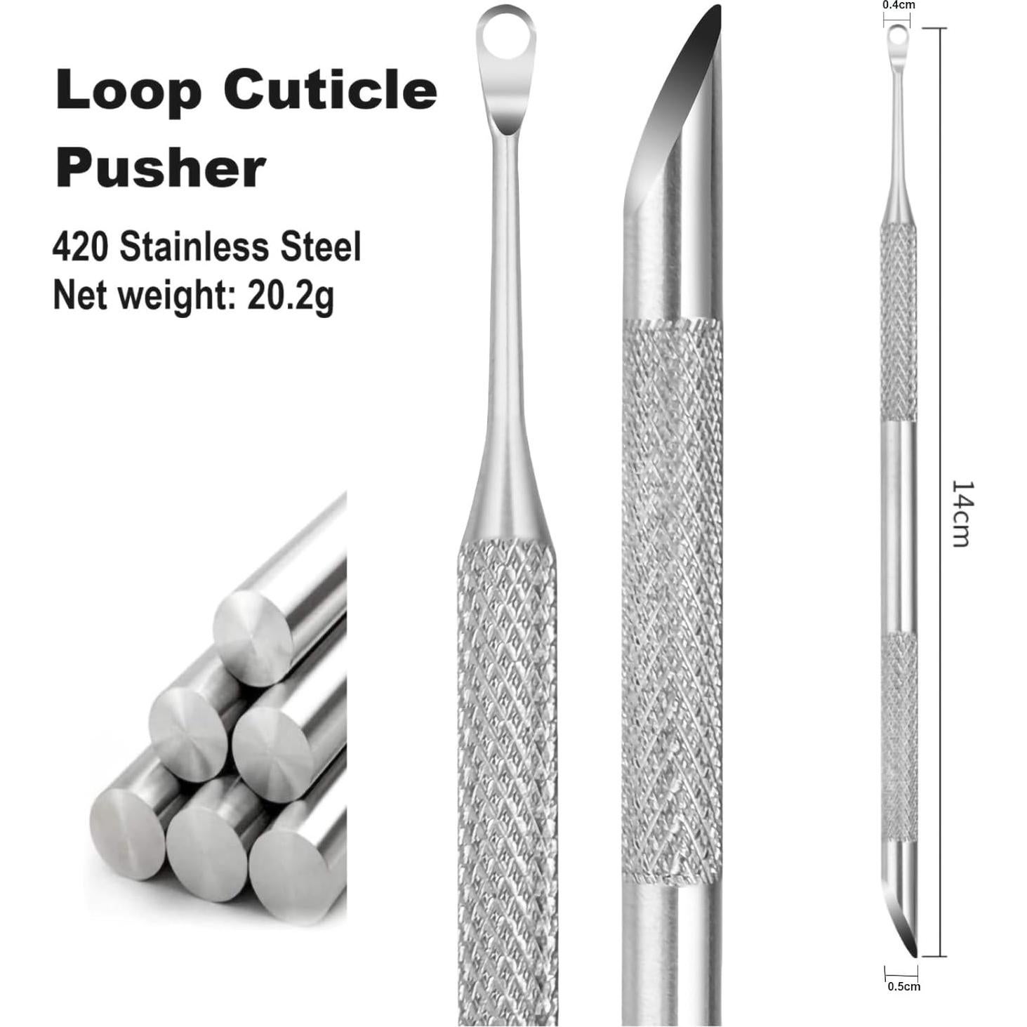 Empujador de Cutículas HaimiLiya Doble Cara + Limas 100/180