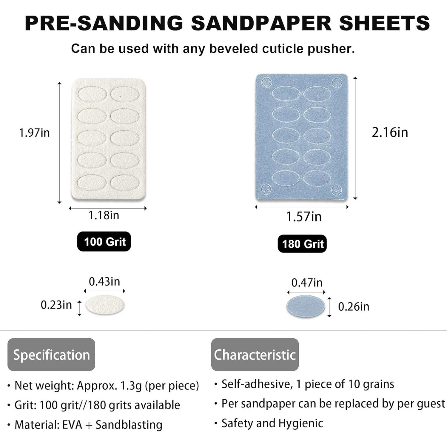 Empujador de Cutículas HaimiLiya Doble Cara + Limas 100/180