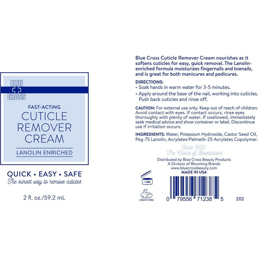 Crema Removedora de Cutículas Blue Cross 56.7g Hidratante
