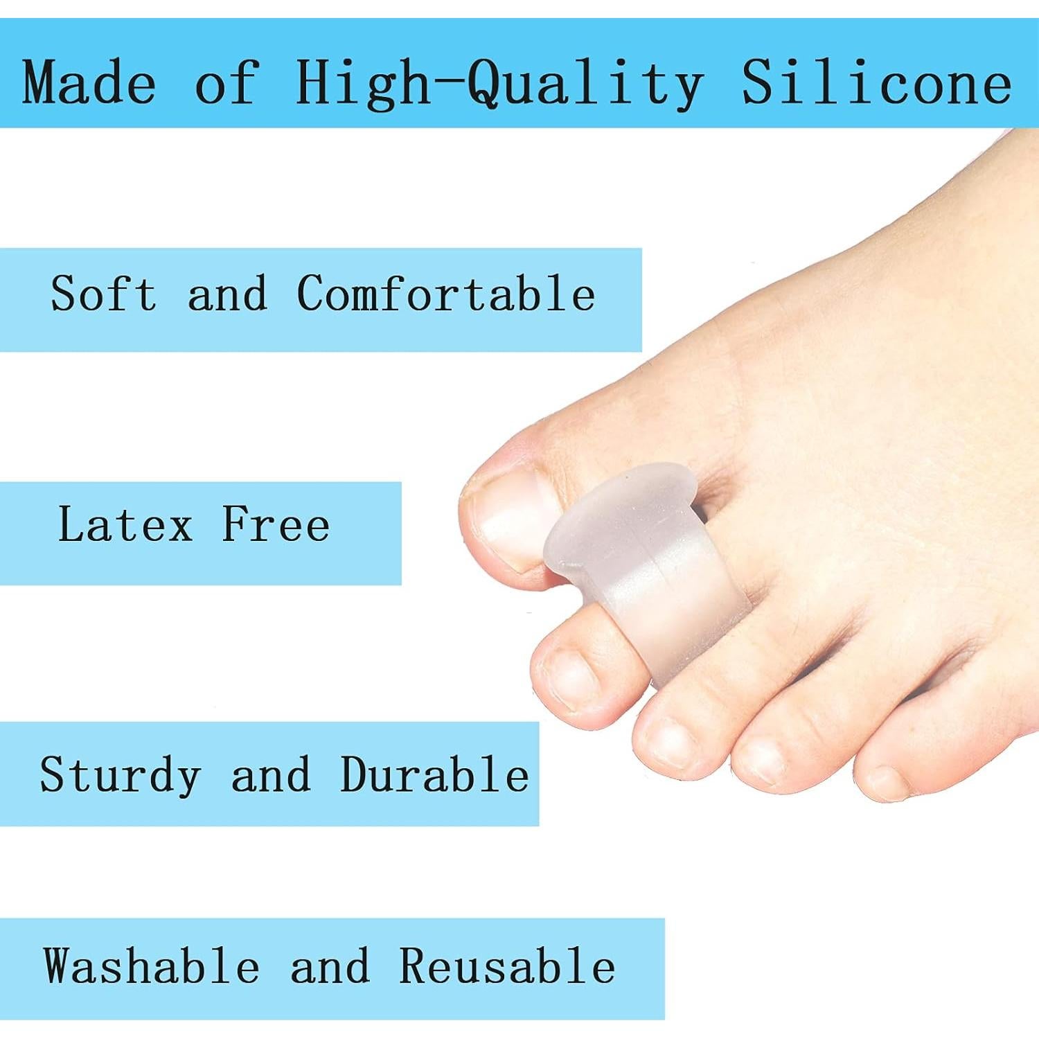 Separadores de Gel para Dedos de los Pies MENOCADY - 12 Piezas