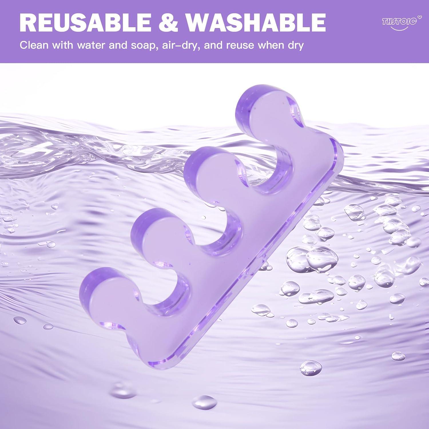 Separadores de Dedos de Gel THSTOIC para Pedicura - 2 Pares