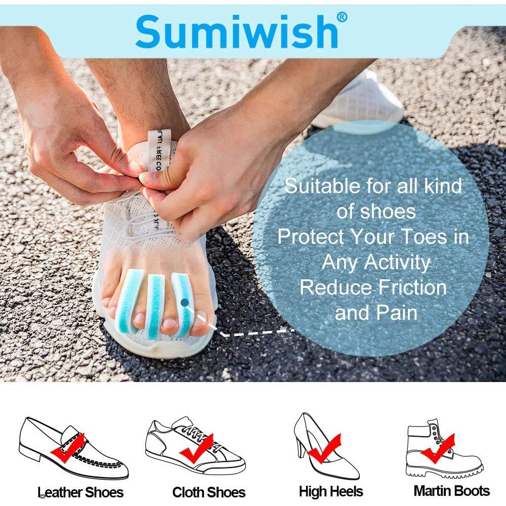 Separadores de Dedos de Espuma Sumiwish - Alivio para Callos Azul