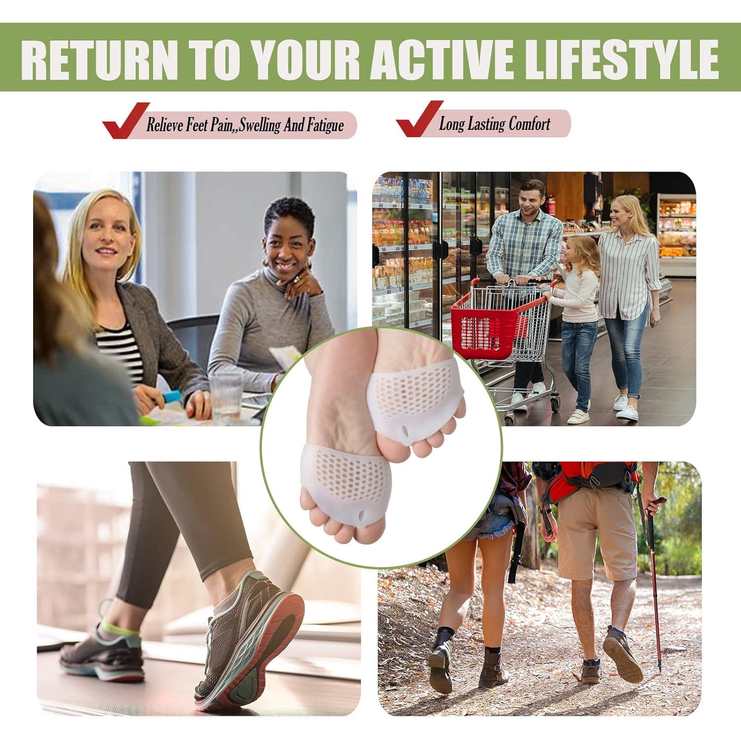 Separadores de Dedos y Almohadillas Metatarsales Taszoos - 3 Pares