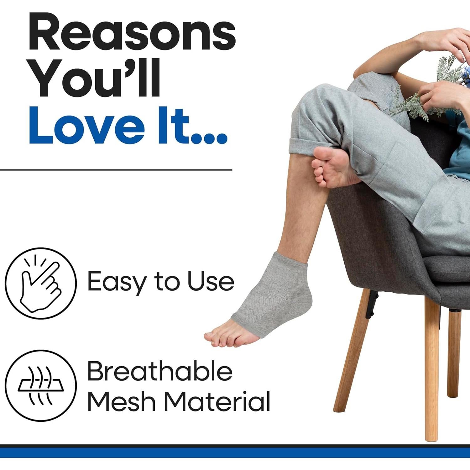 Calcetines Hidratantes Aloe Vera para Talones Agrietados - 3 Pares