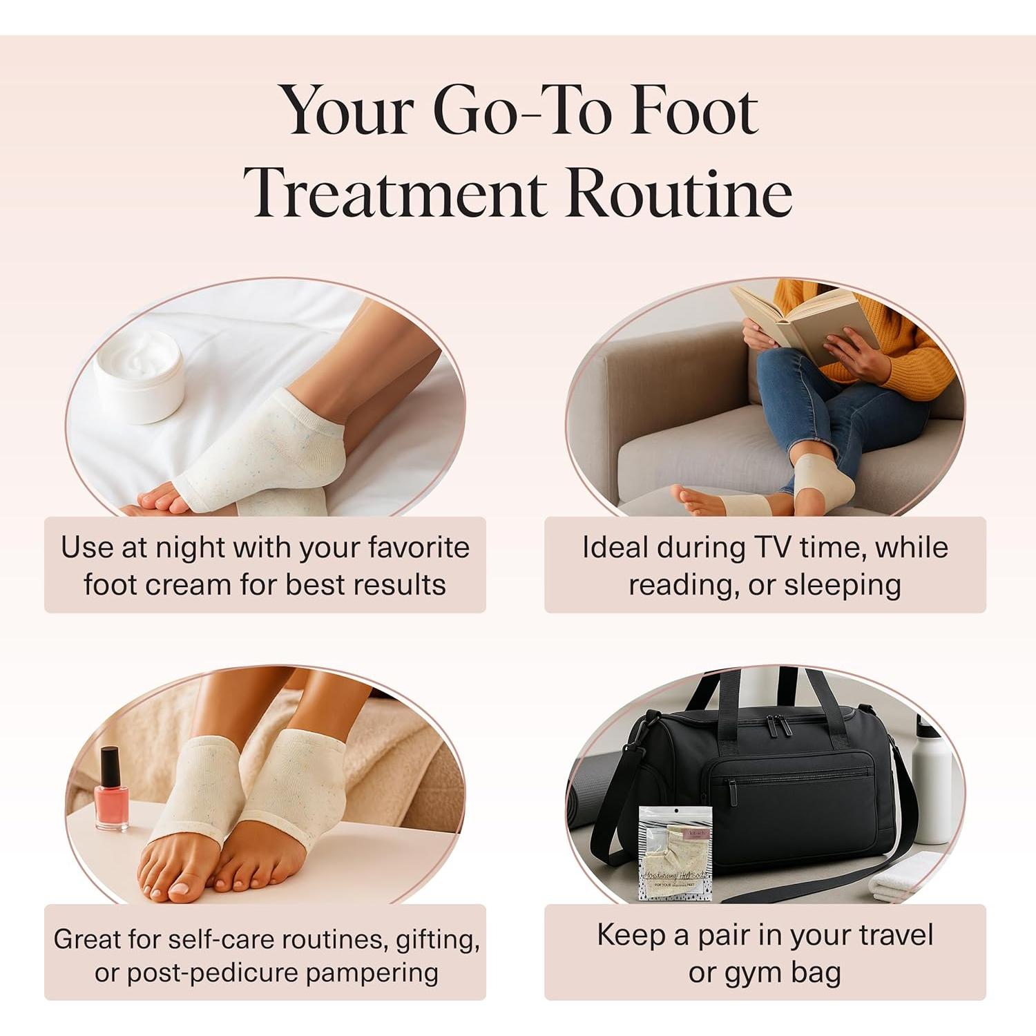 Calcetines Hidratantes Kitsch para Talones Agrietados - 1 Par