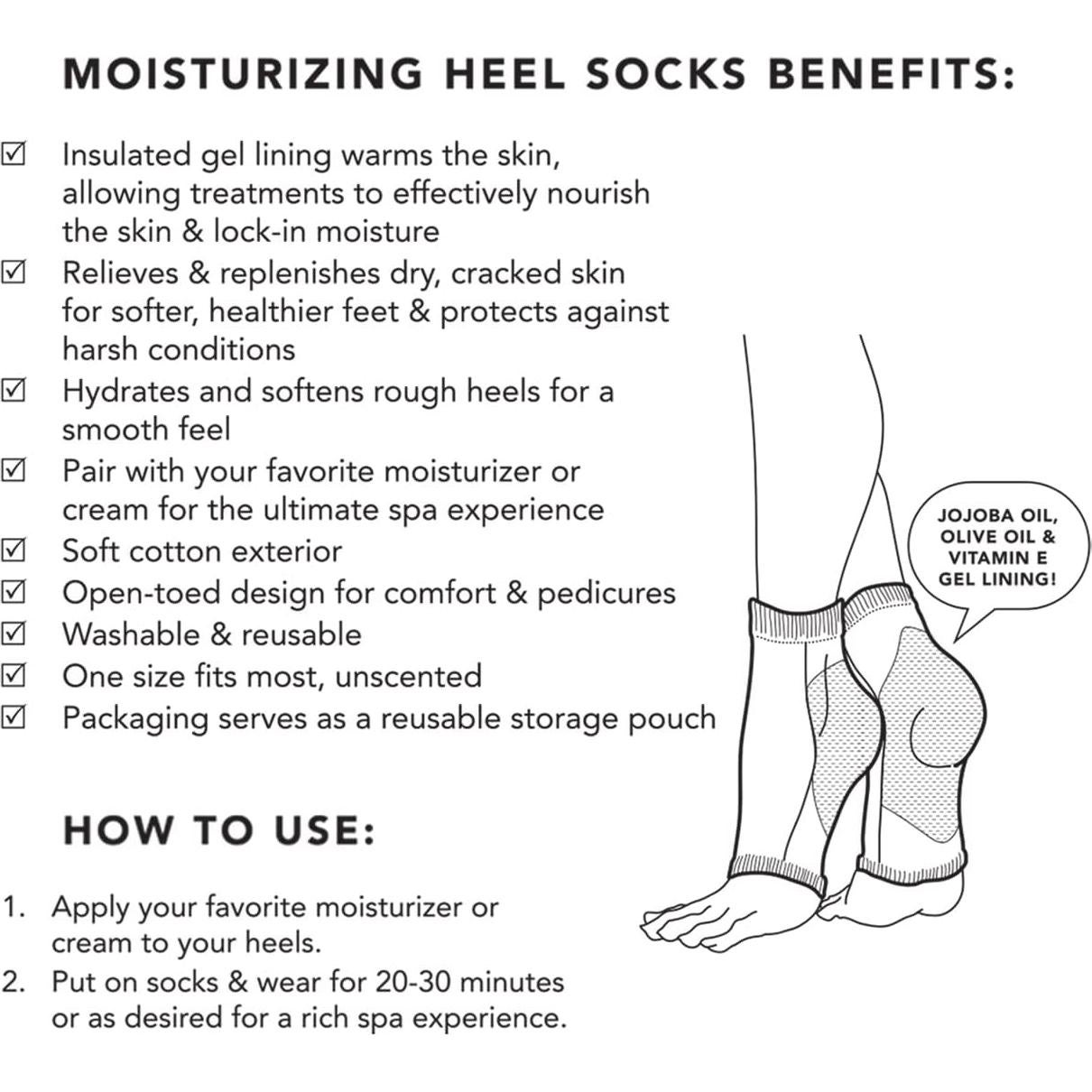 Calcetines Hidratantes Kitsch para Talones Agrietados - 1 Par