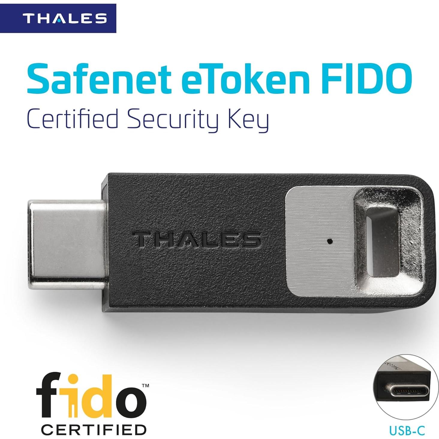 Thales - SafeNet eToken FIDO - Llave de Seguridad FIDO2 USB-C