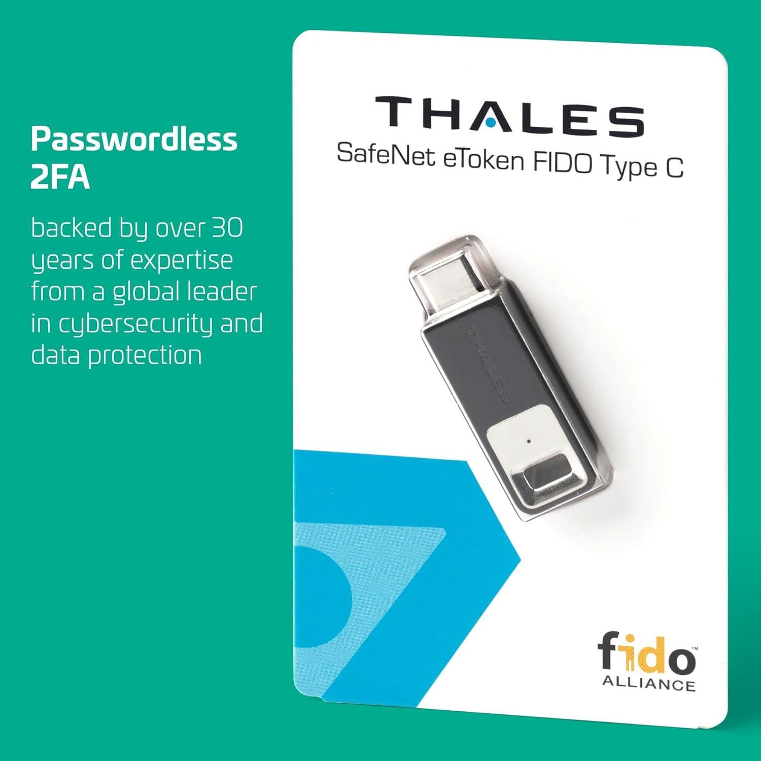 Thales - SafeNet eToken FIDO - Llave de Seguridad FIDO2 USB-C