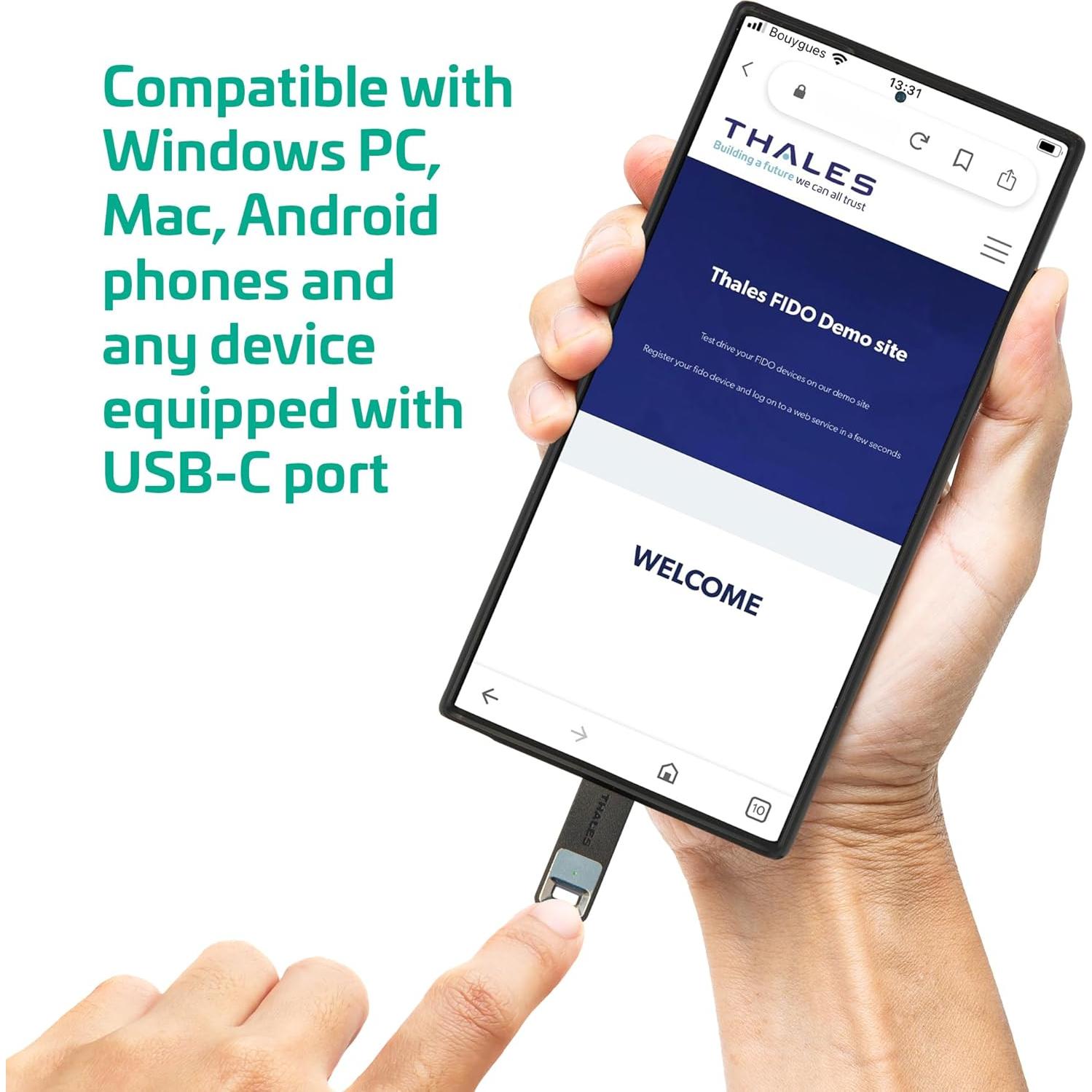 Thales - SafeNet eToken FIDO - Llave de Seguridad FIDO2 USB-C