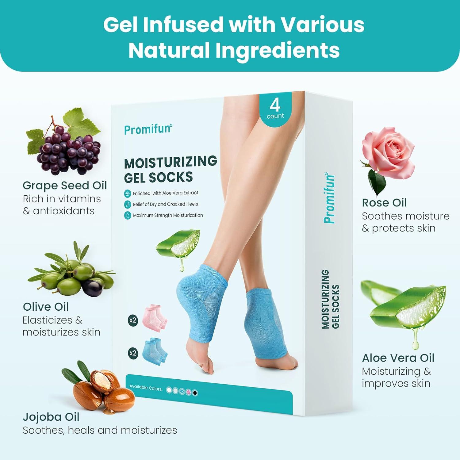 Calcetines Hidratantes Promifun para Talones Agrietados - 2 Pares