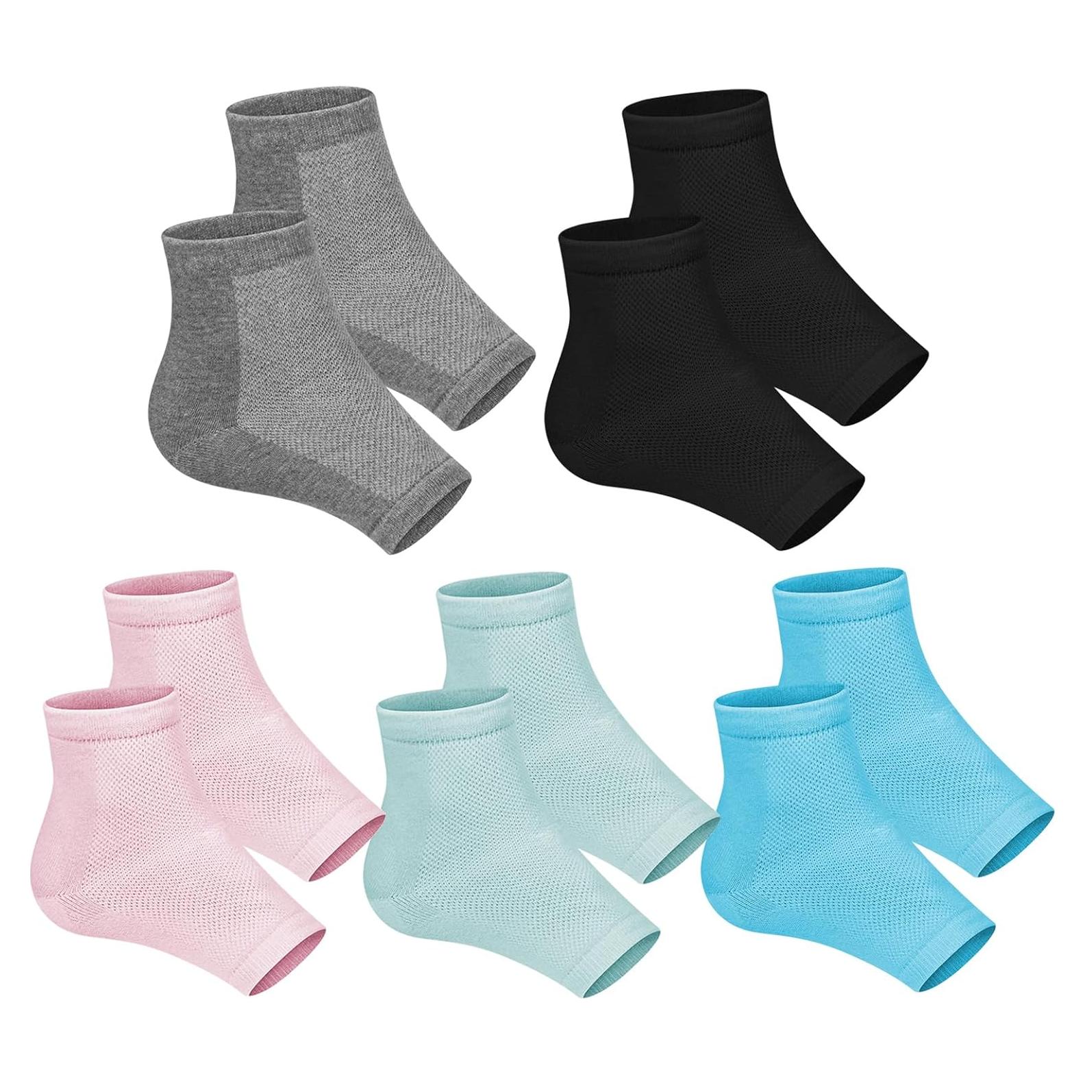 Calcetines Hidratantes Ohtomber para Talones Agrietados - 5 Pares