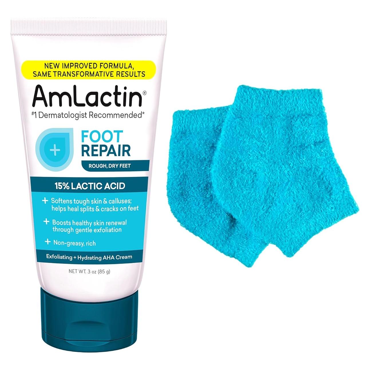 Crema para Pies AmLactin 85 g + Calcetines Hidratantes