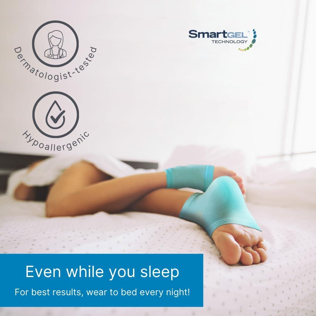 Mangas de Gel Hidratantes NatraCure para Talones - Azul Aqua