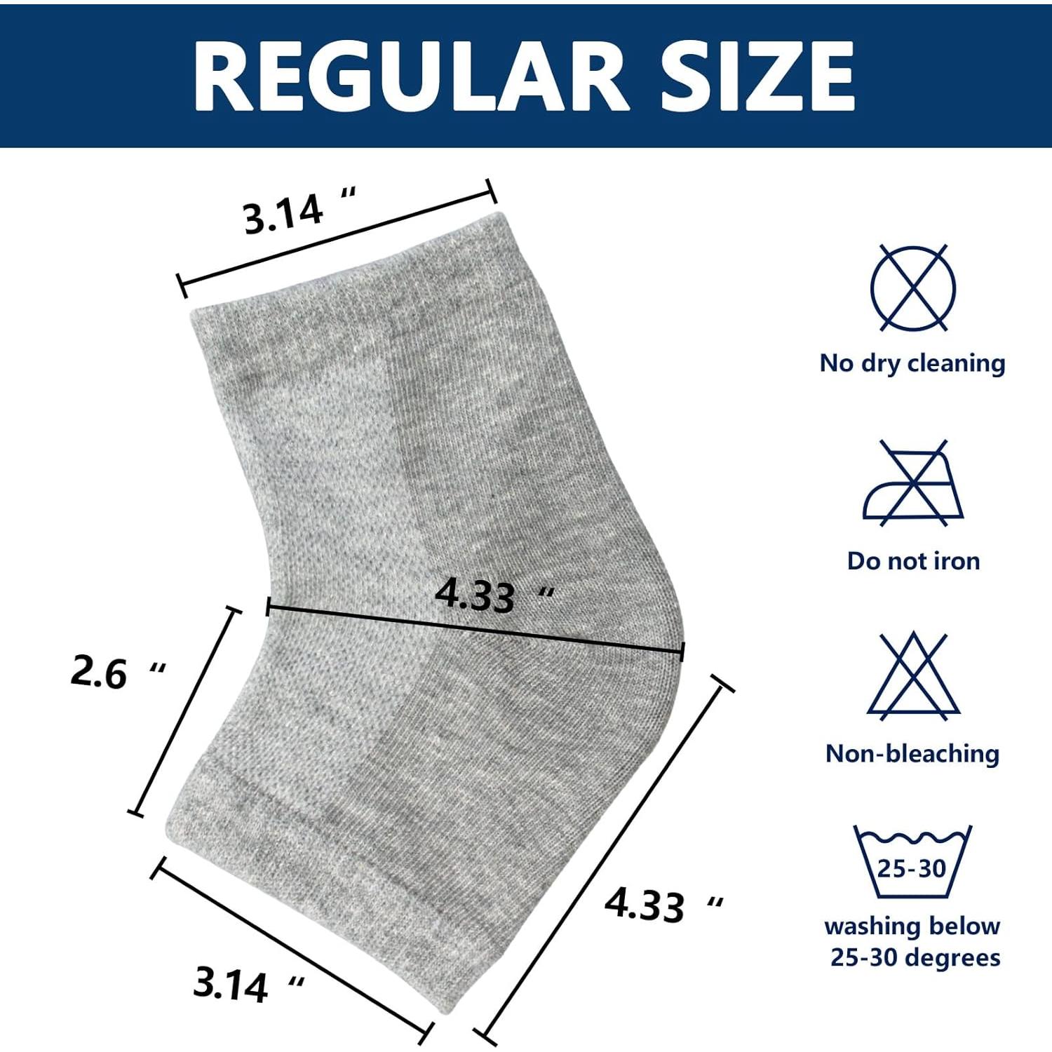 Calcetines Hidratantes de Gel Yoosolle para Talones Agrietados - 2 Pares - Tamaño Regular Gris