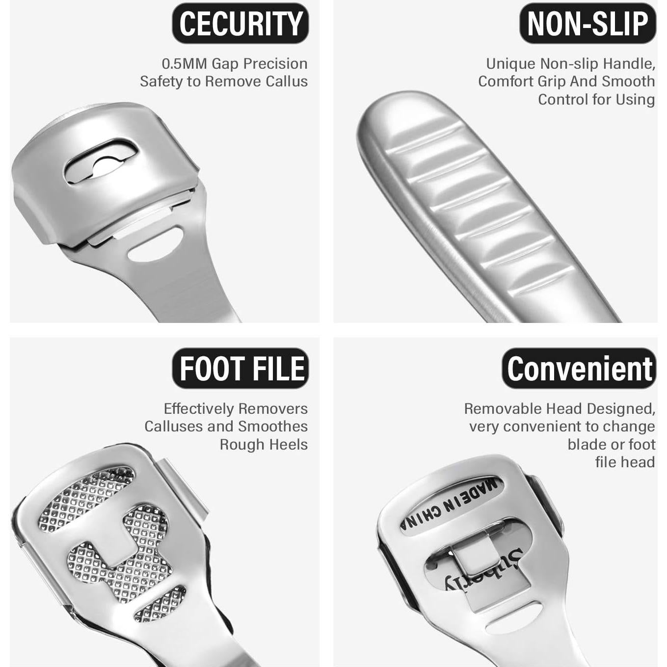 Juego de Raspadores de Callos Zhehao 52 Piezas con Cuchillas