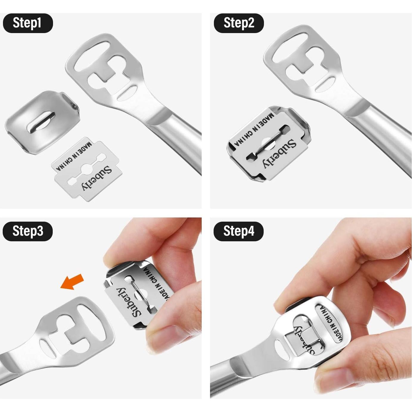 Juego de Raspadores de Callos Zhehao 52 Piezas con Cuchillas