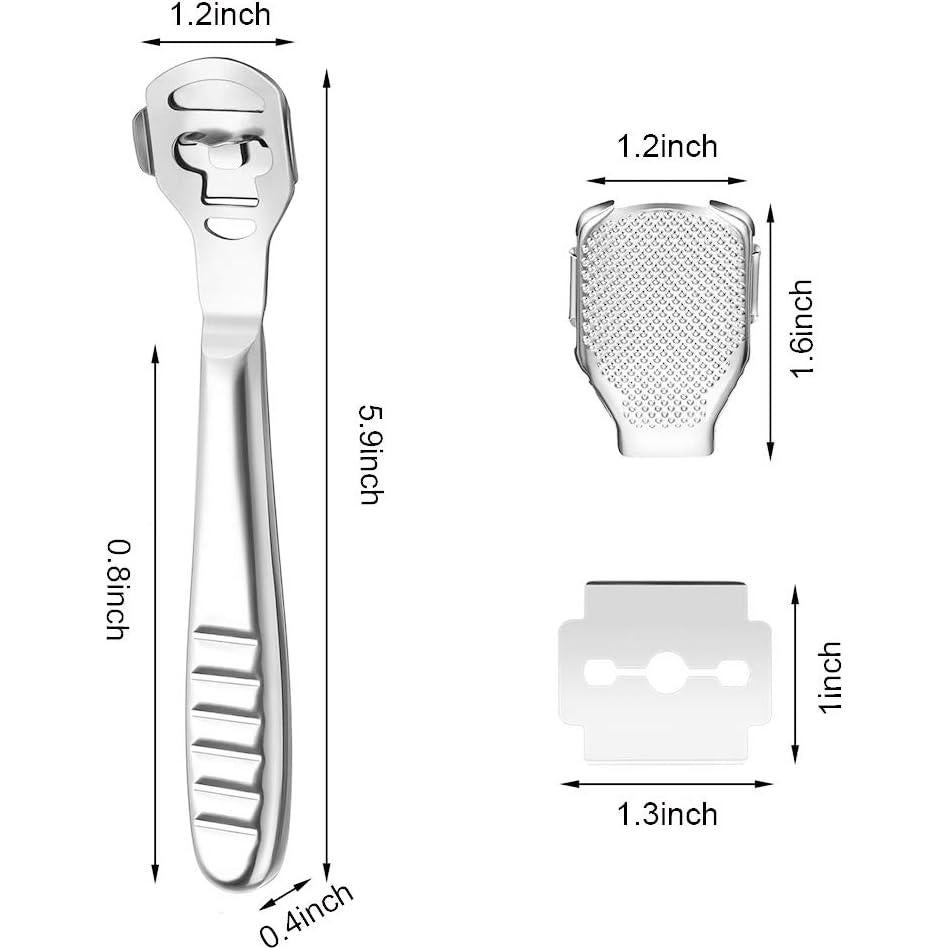 Raspador de Piel Dura para Pies Codream con Estuche y 10 Cuchillas