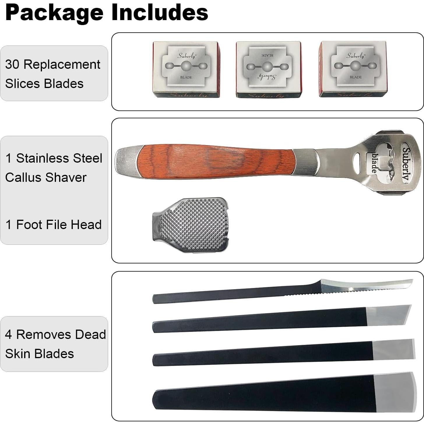 Set de Raspadores de Callos para Pies POQOD - 36 Piezas