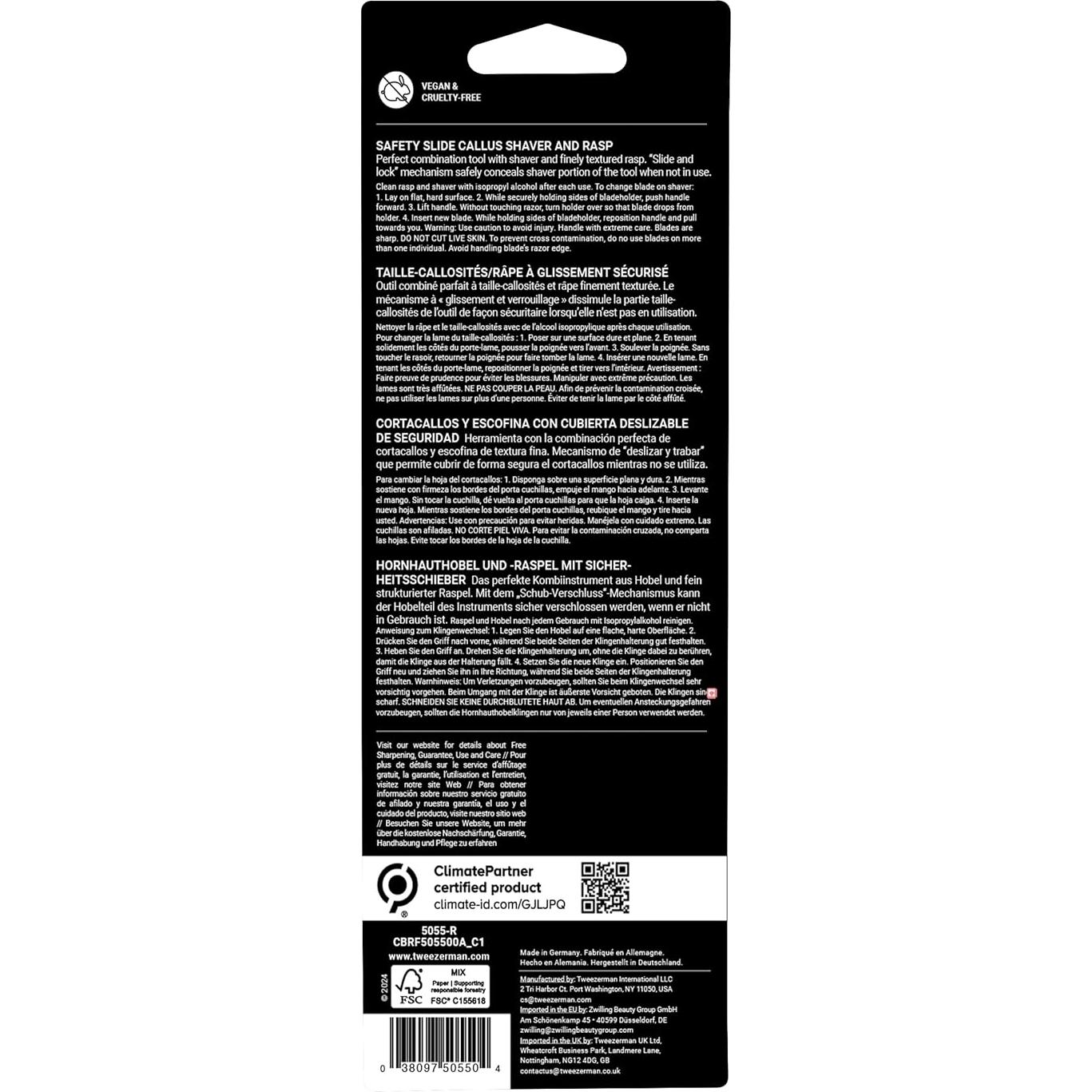 Raspador de Callos 2 en 1 Tweezerman Modelo 5055-R