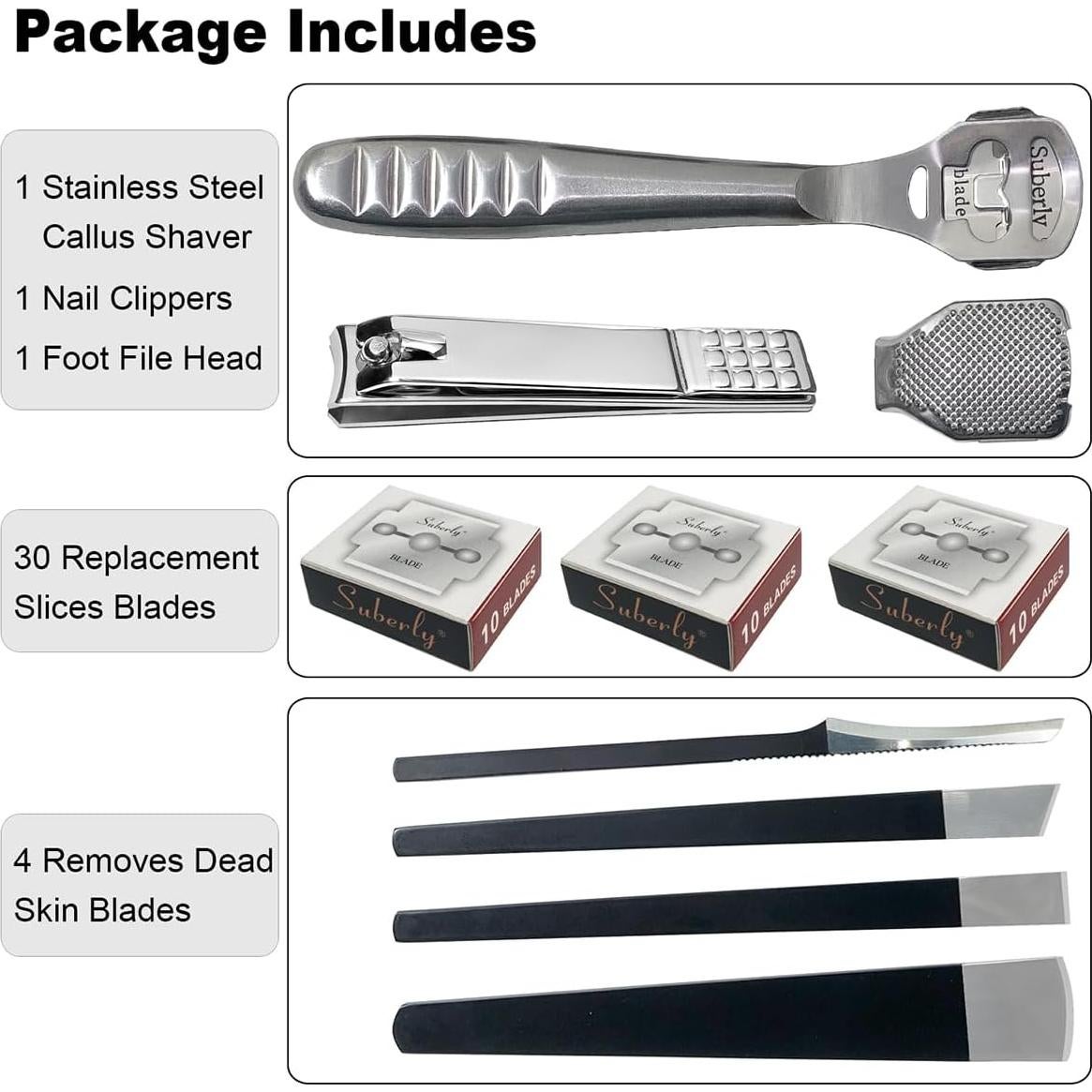 Set de Raspador de Callos para Pies 37 Piezas NZRAQK