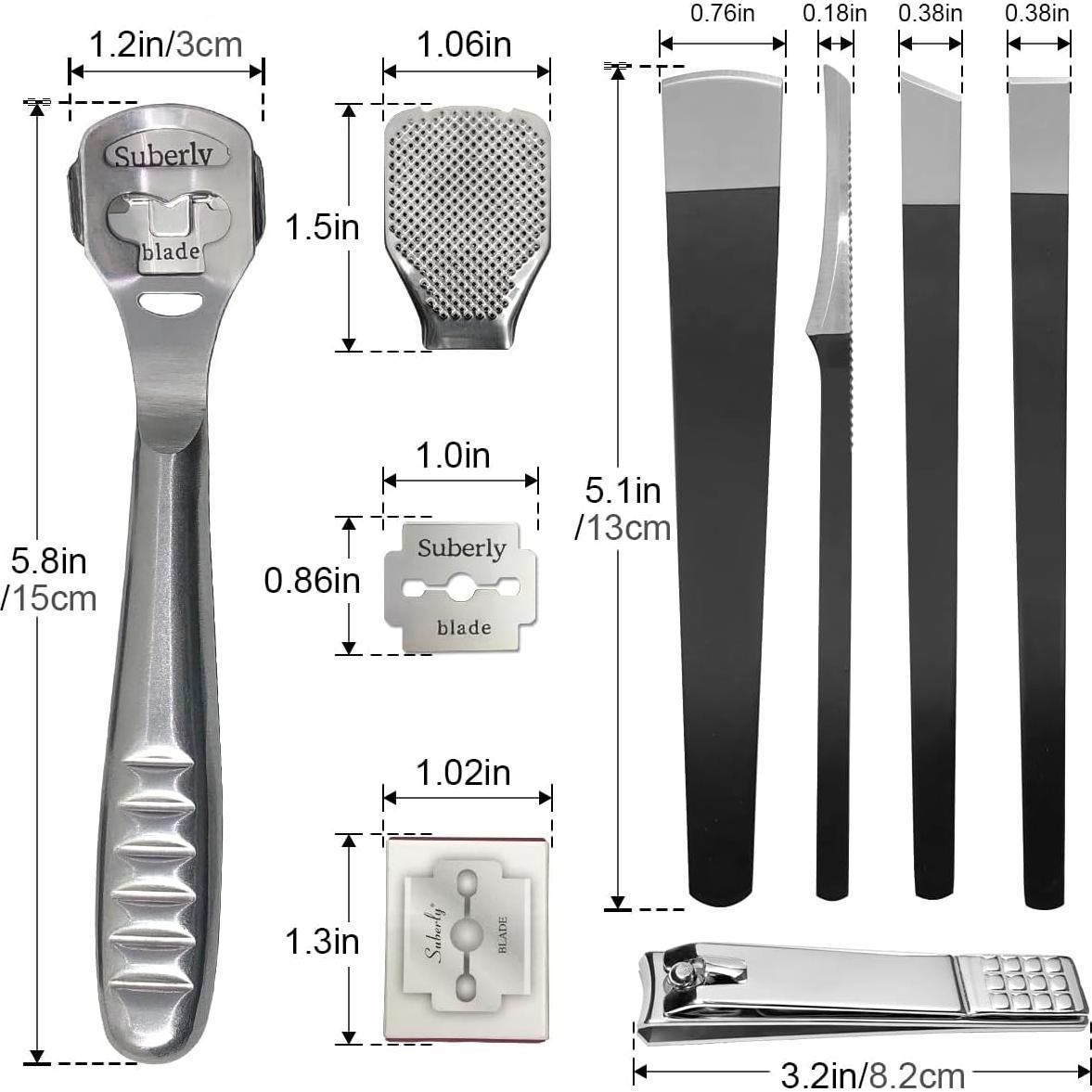Set de Raspador de Callos para Pies 37 Piezas NZRAQK