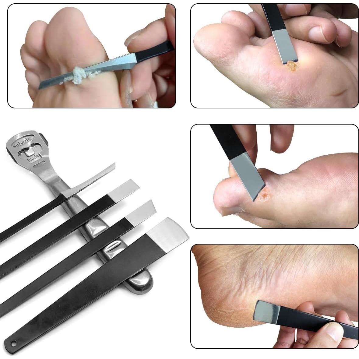 Set de Raspadores de Callos POQOD - 36 Piezas, Acero Inoxidable