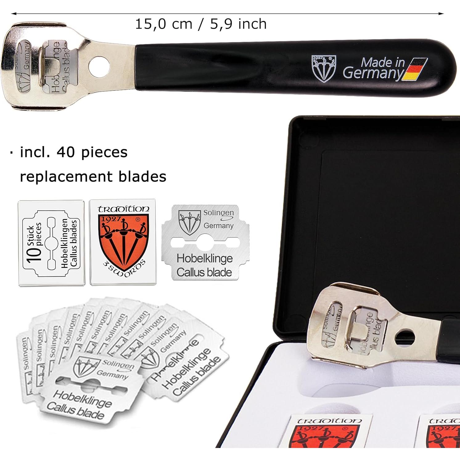 Removedor de Callos 3 Espadas Alemania con 40 Cuchillas Repuesto