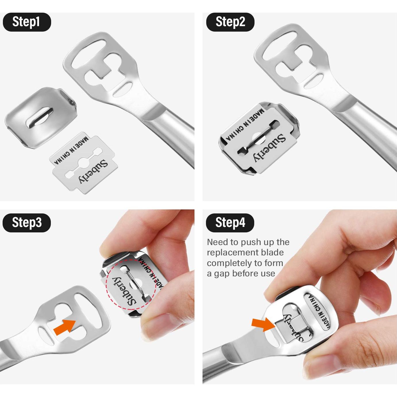 Juego de 24 Piezas para Rasurar Callos Mudder - Mango de Acero