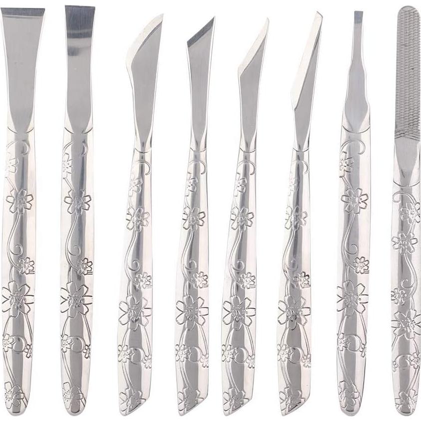 Kit de Pedicura 8PCS Watris Veiyi - Acero Inoxidable, Ergonómico