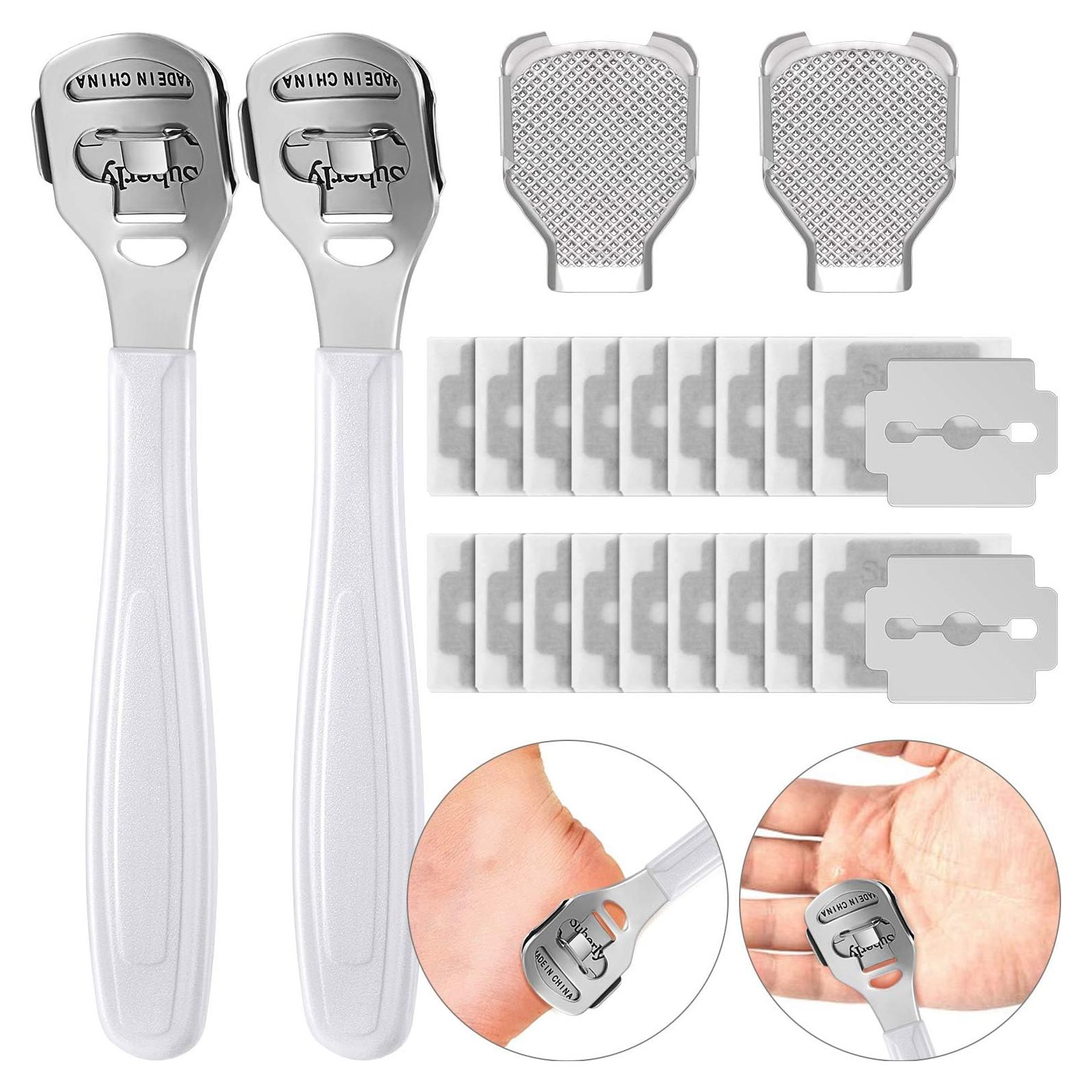 Conjunto de Raspadores de Callos Mudder 24 Piezas con Cuchillas