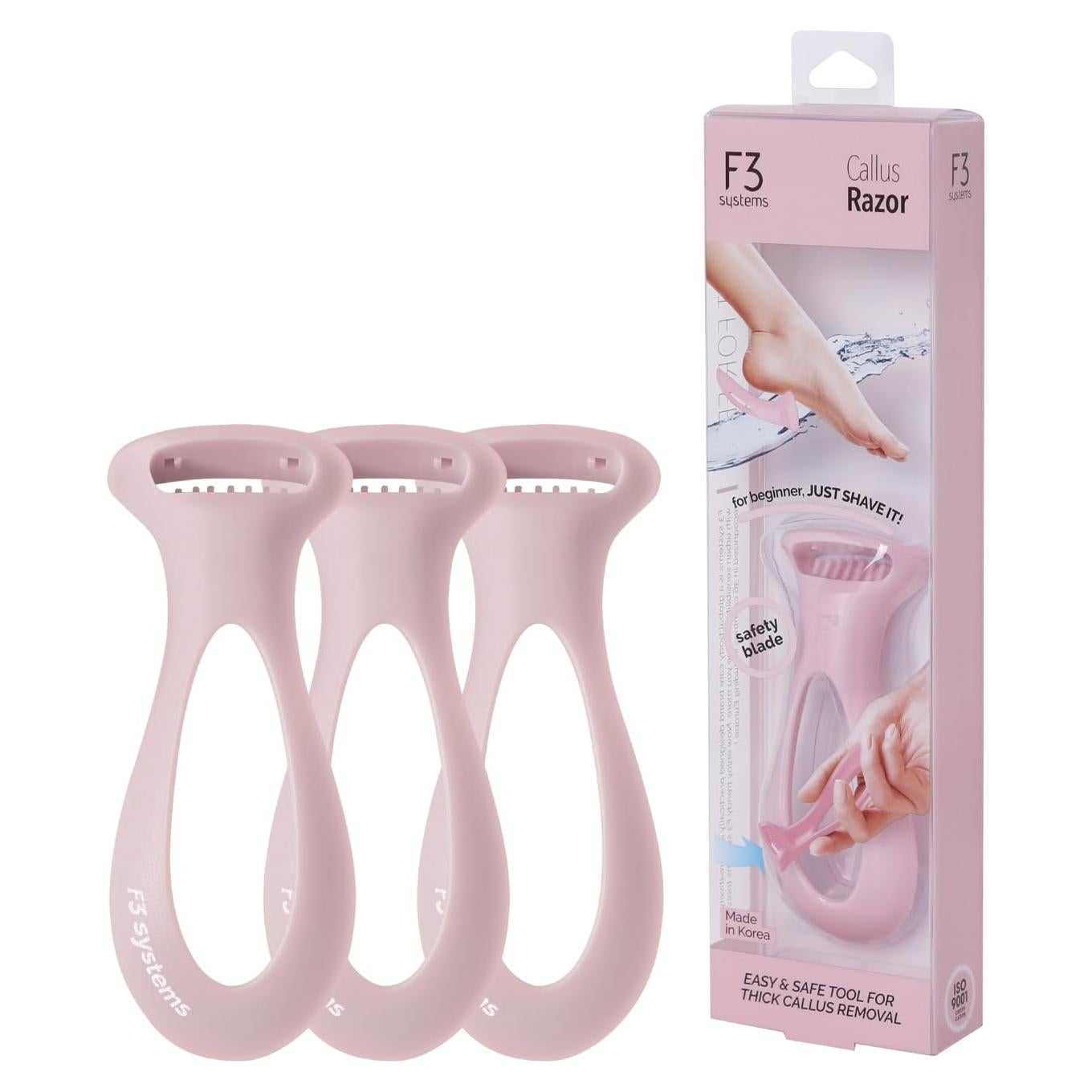 Raspador de Callos F3 Systems - Acero Inoxidable, 3 Piezas